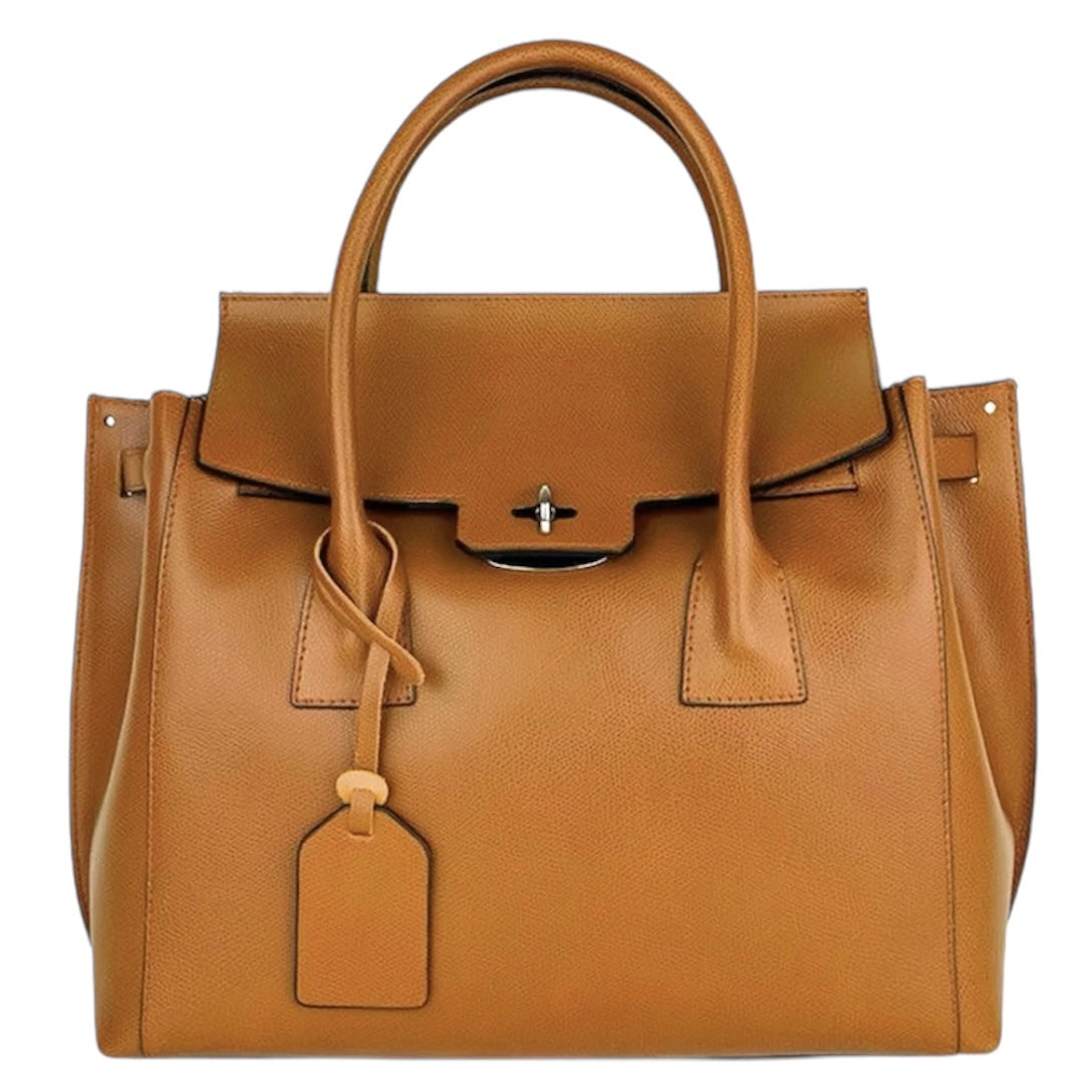 Modarno Borsa a mano in vera pelle Saffiano Versione Grande 35x12x31 cm