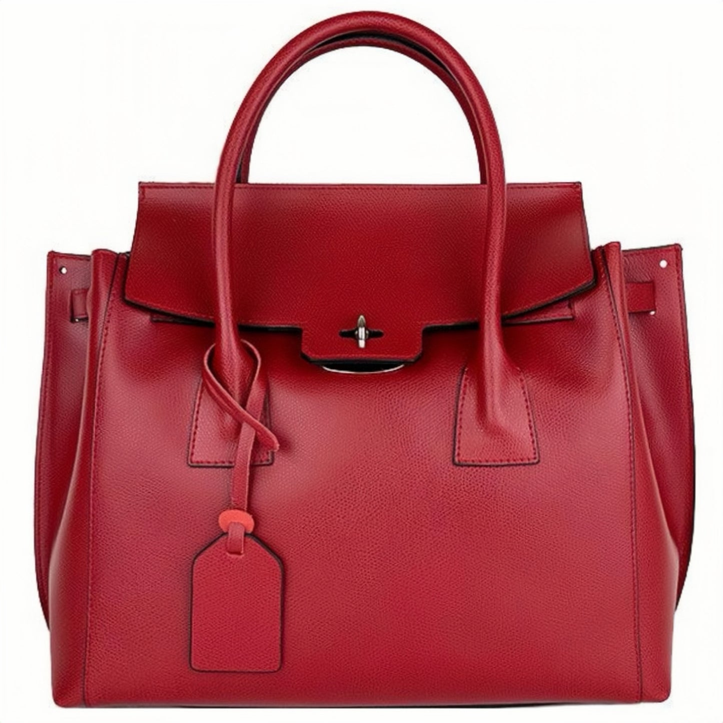 Modarno Borsa a mano in vera pelle Saffiano Versione Grande 35x12x31 cm