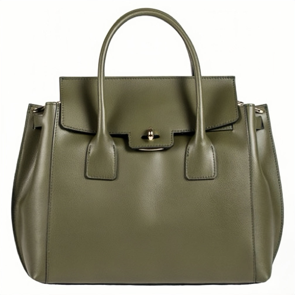 Modarno Borsa a mano in vera pelle Saffiano Versione Grande 35x12x31 cm