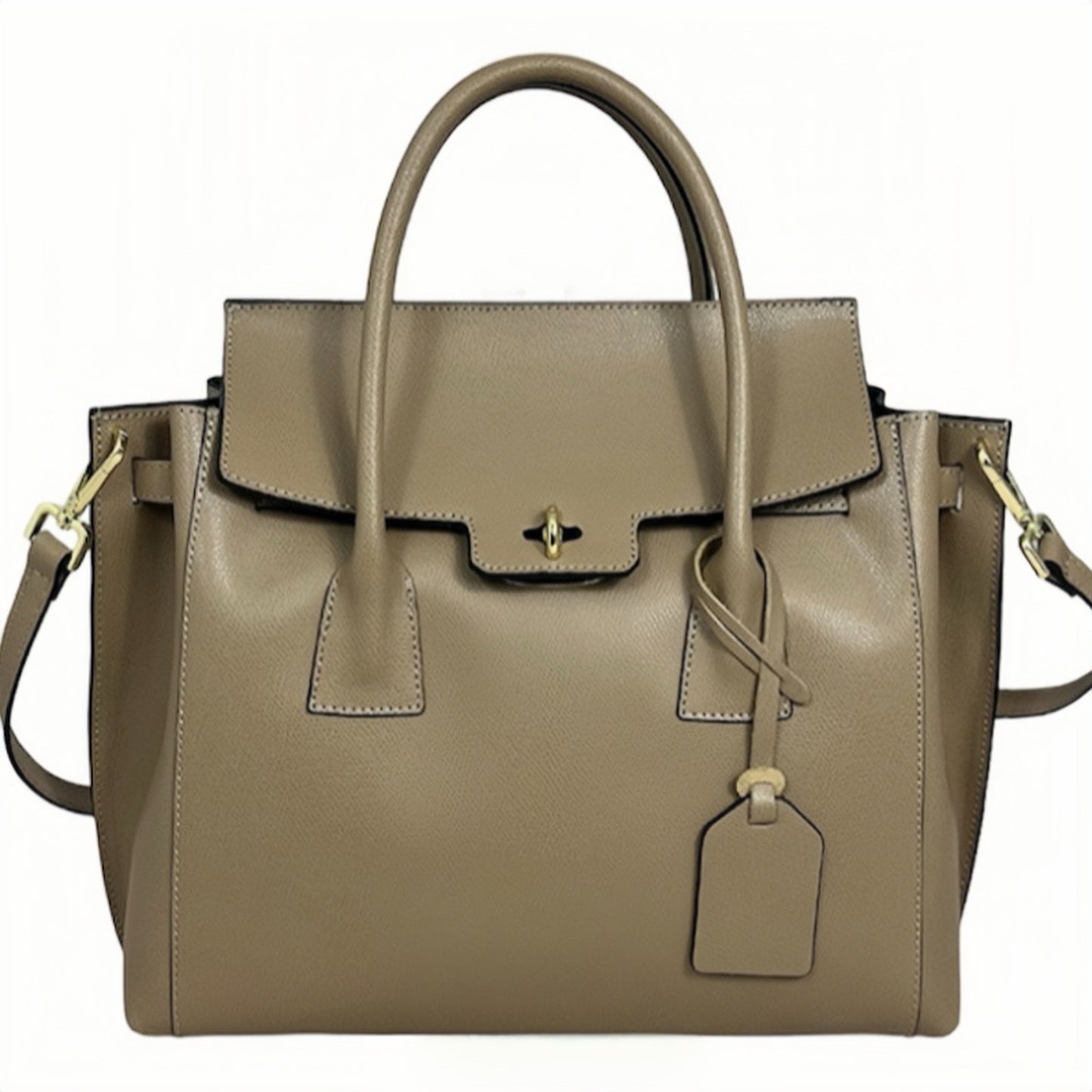 Modarno Borsa a mano in vera pelle Saffiano Versione Grande 35x12x31 cm
