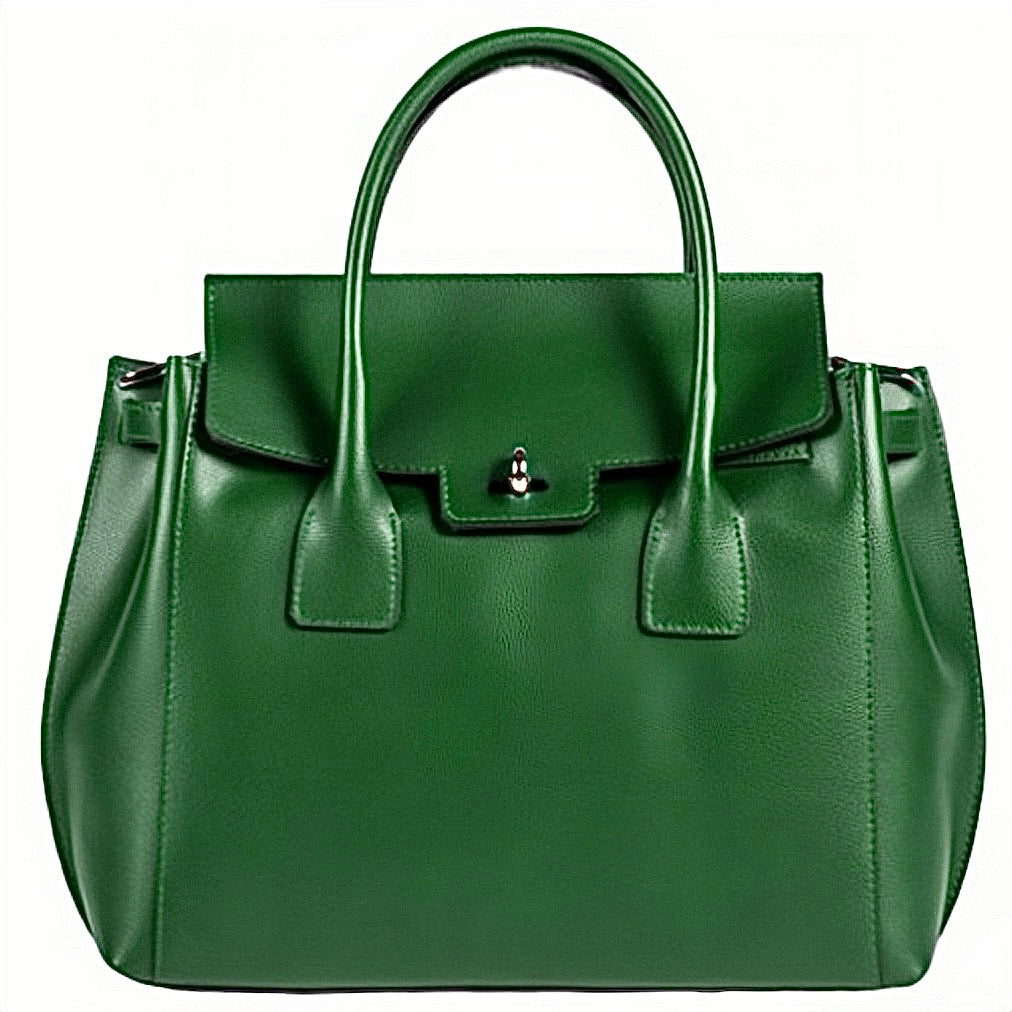 Modarno Borsa a mano in vera pelle Saffiano Versione Grande 35x12x31 cm