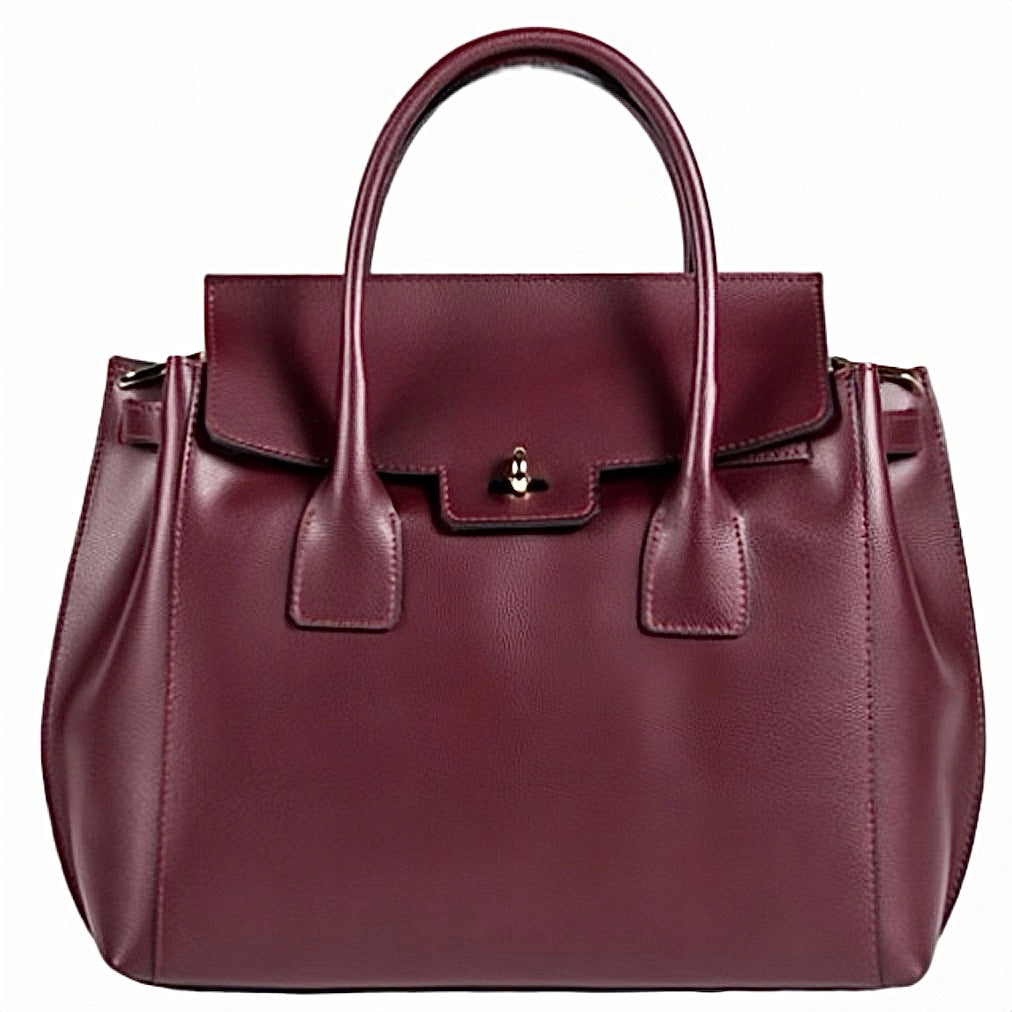 Modarno Borsa a mano in vera pelle Saffiano Versione Grande 35x12x31 cm