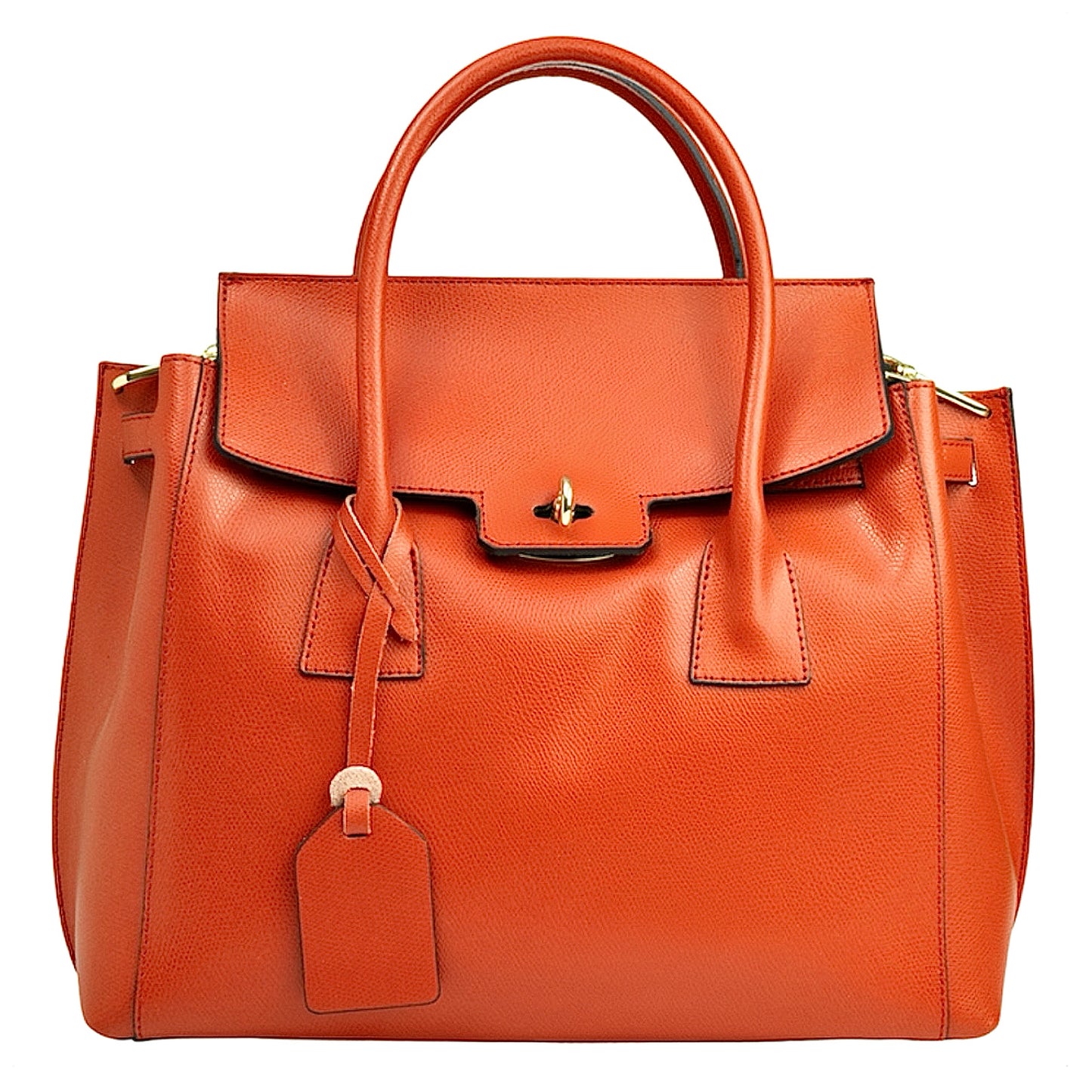 Modarno Borsa a mano in vera pelle Saffiano Versione Grande 35x12x31 cm