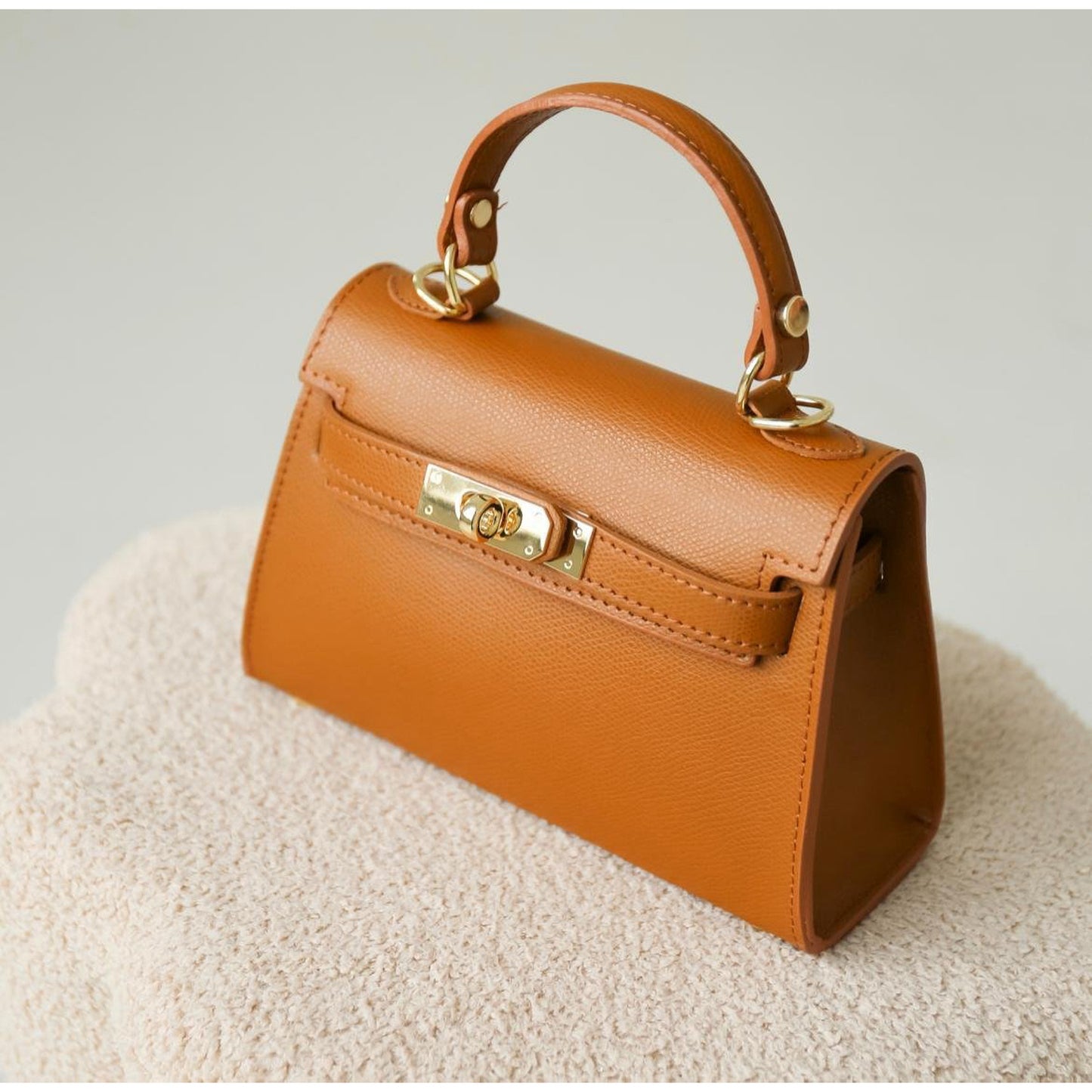Modarno Borsetta donna "Kelly" in vera pelle Saffiano 21x8x14 cm