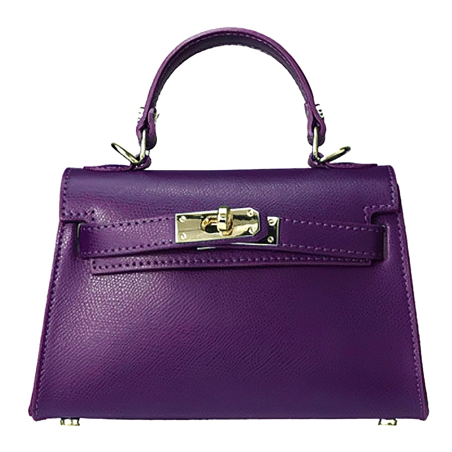Modarno Borsetta donna "Kelly" in vera pelle Saffiano 21x8x14 cm