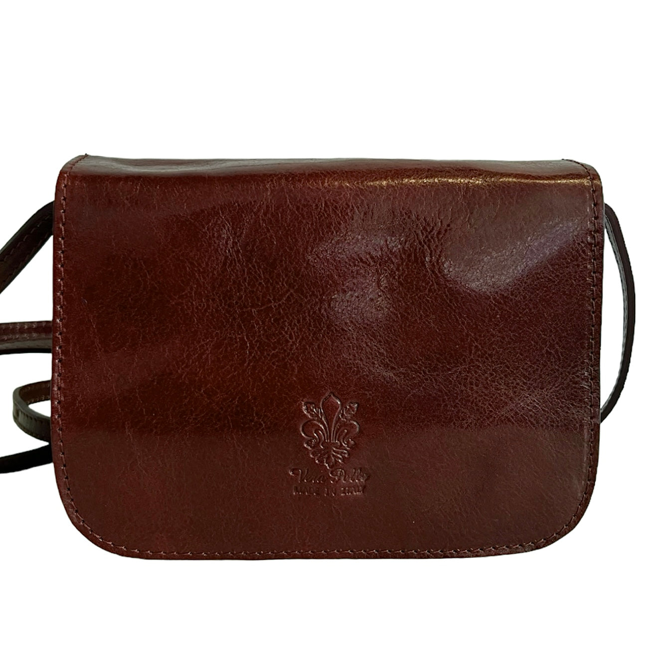 Modarno Schultertasche aus echtem pflanzlich gegerbtem Leder 20 x 7 x 15 cm
