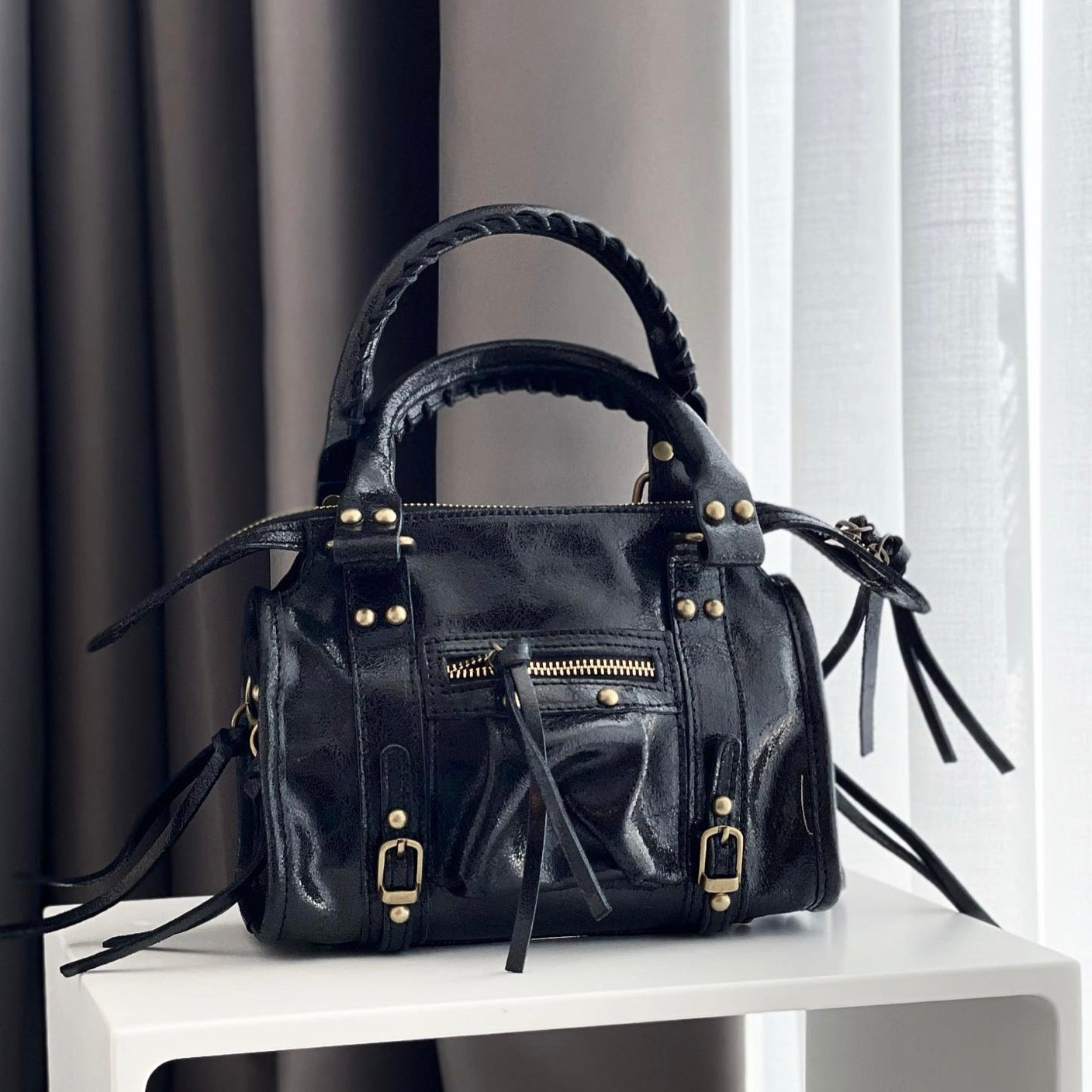 Modarno Borsa Confy in vera pelle made in Italy 26x12x20 cm