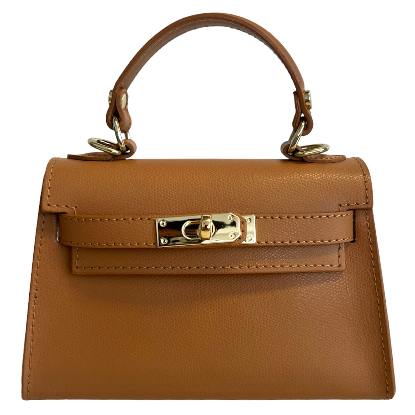 Modarno Borsetta donna "Kelly" in vera pelle Saffiano 21x8x14 cm