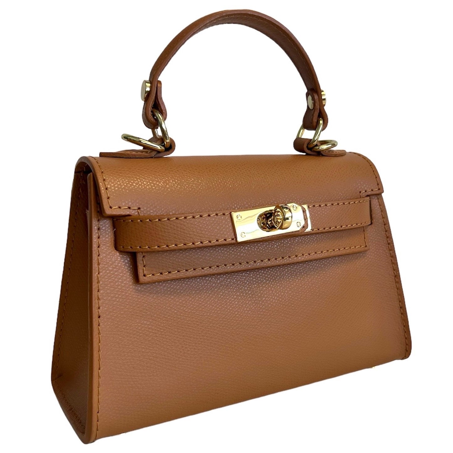 Modarno Borsetta donna "Kelly" in vera pelle Saffiano 21x8x14 cm