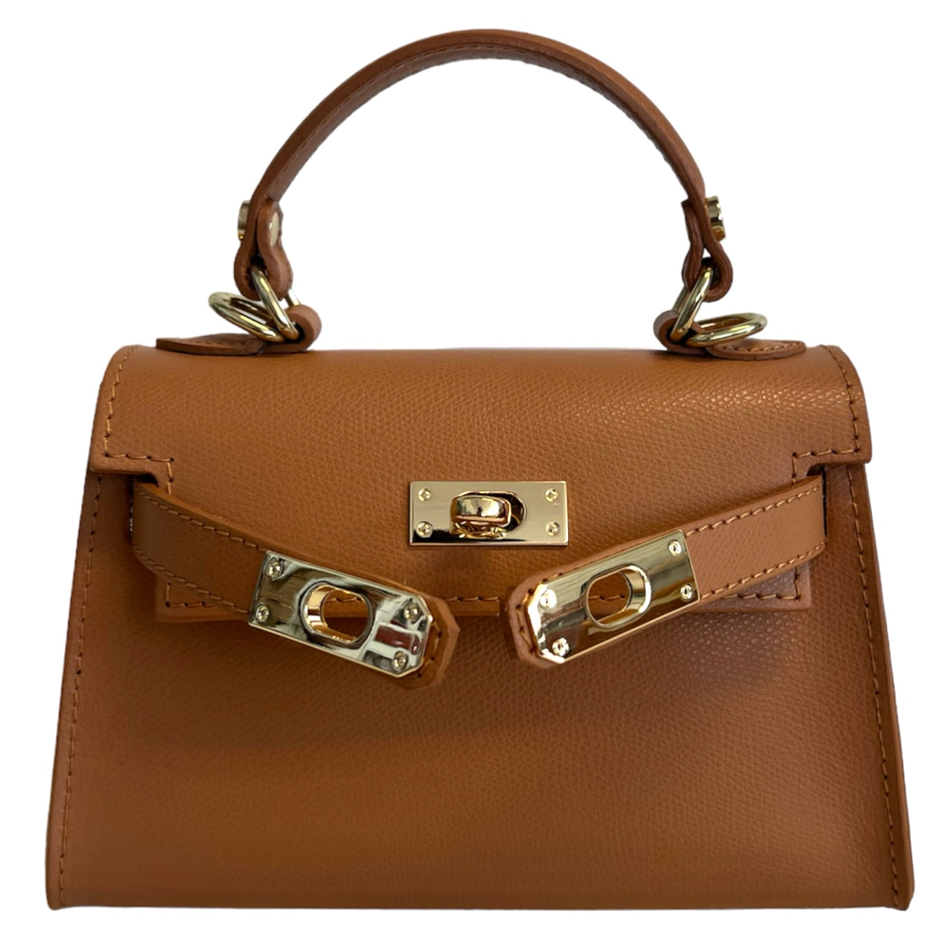 Modarno Borsetta donna "Kelly" in vera pelle Saffiano 21x8x14 cm
