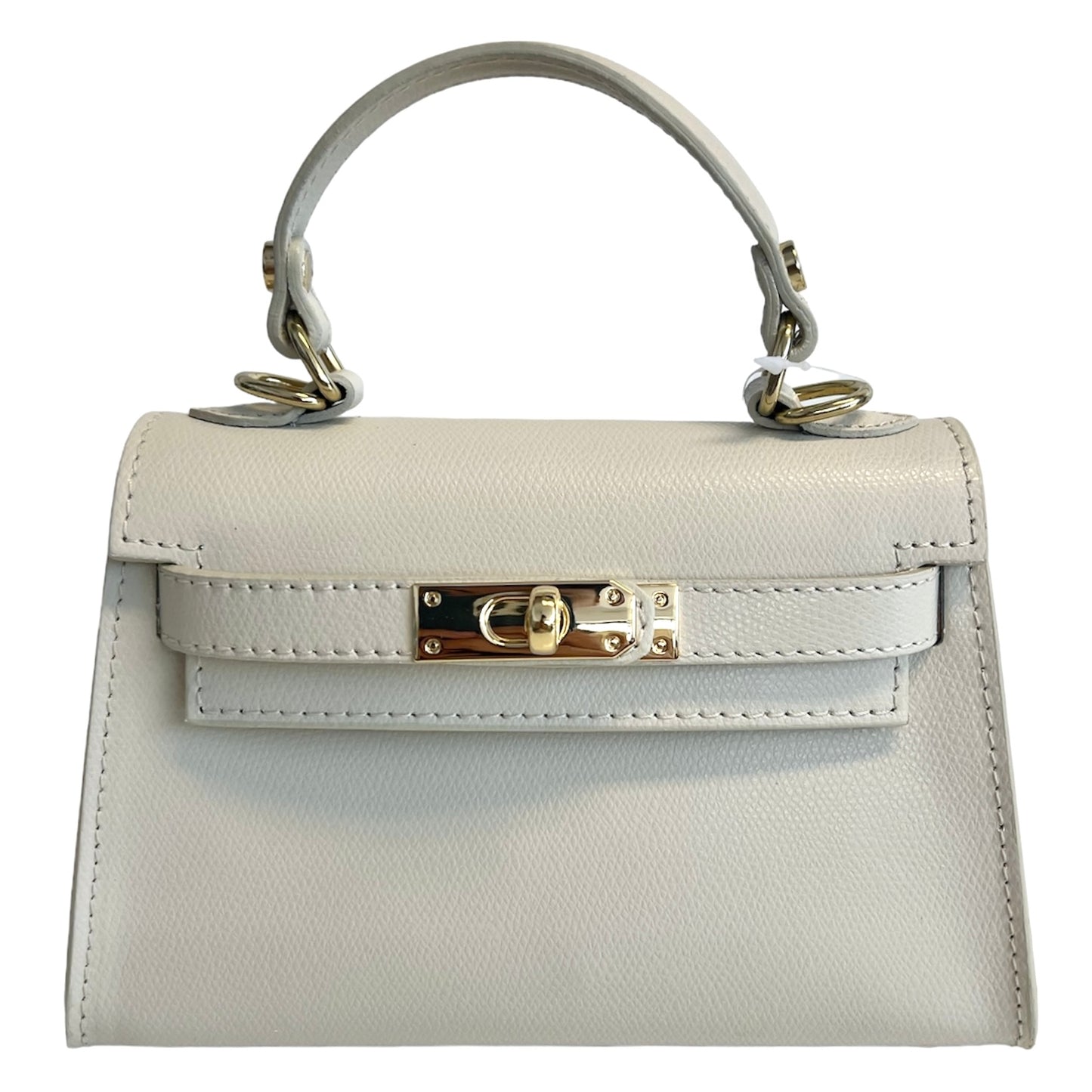 Modarno Borsetta donna "Kelly" in vera pelle Saffiano 21x8x14 cm