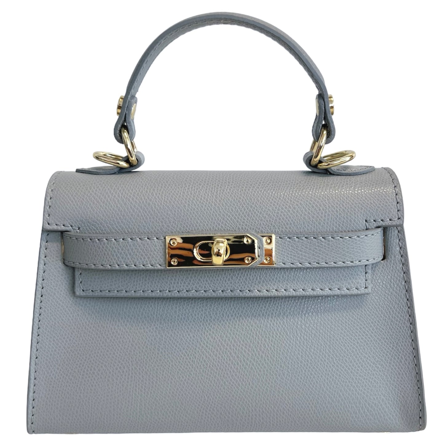 Modarno Borsetta donna "Kelly" in vera pelle Saffiano 21x8x14 cm