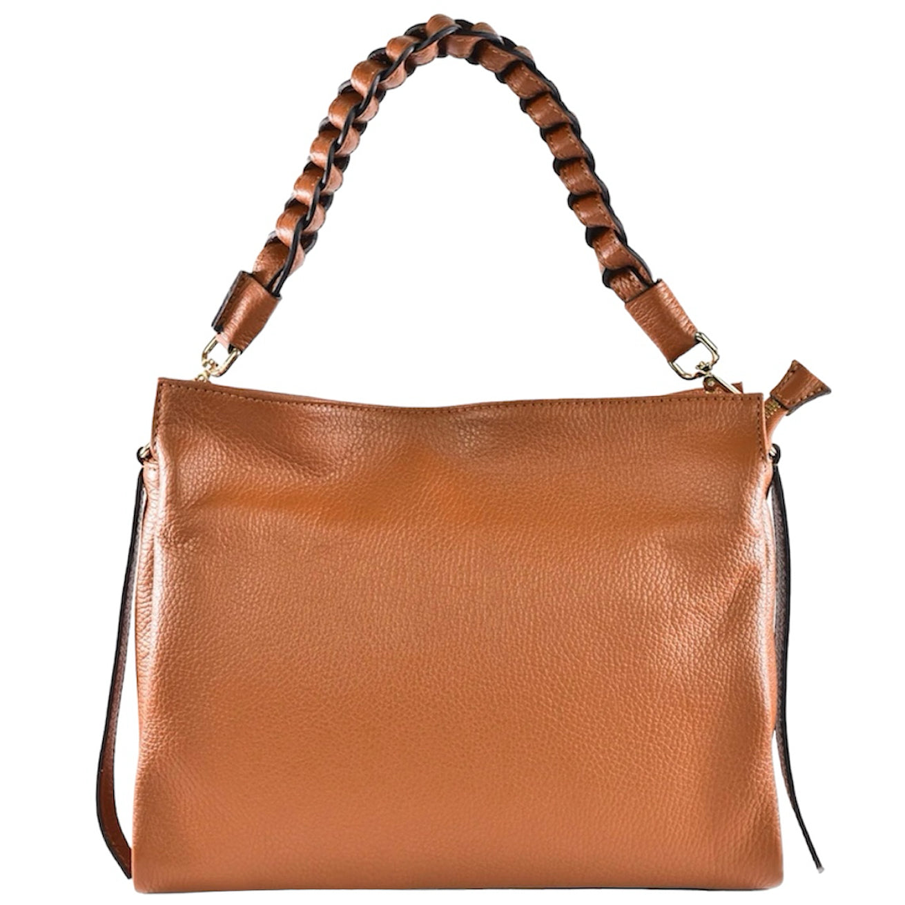 Modarno Borsa donna a tracolla/mano con manico intrecciato 31x13x24 cm