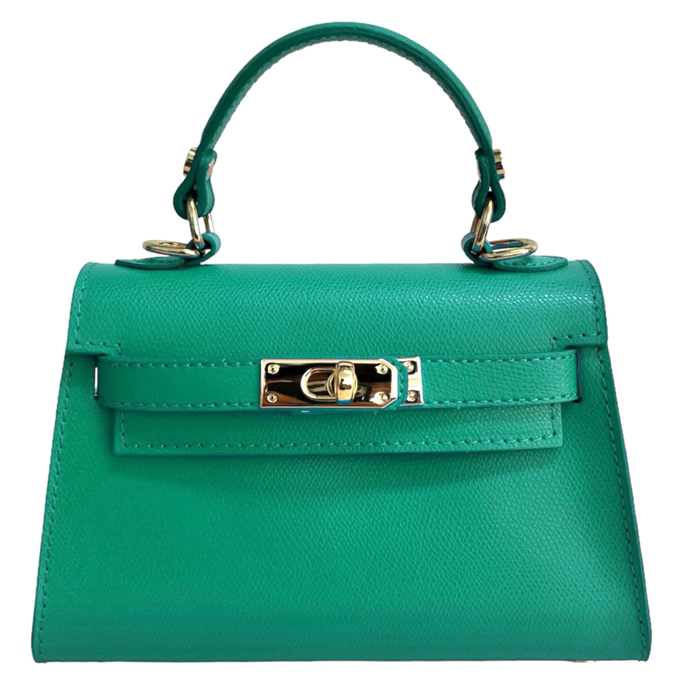 Modarno Borsetta donna "Kelly" in vera pelle Saffiano 21x8x14 cm