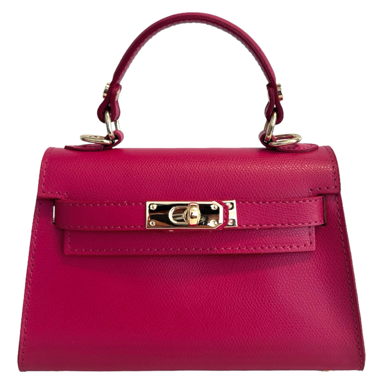 Modarno Borsetta donna "Kelly" in vera pelle Saffiano 21x8x14 cm