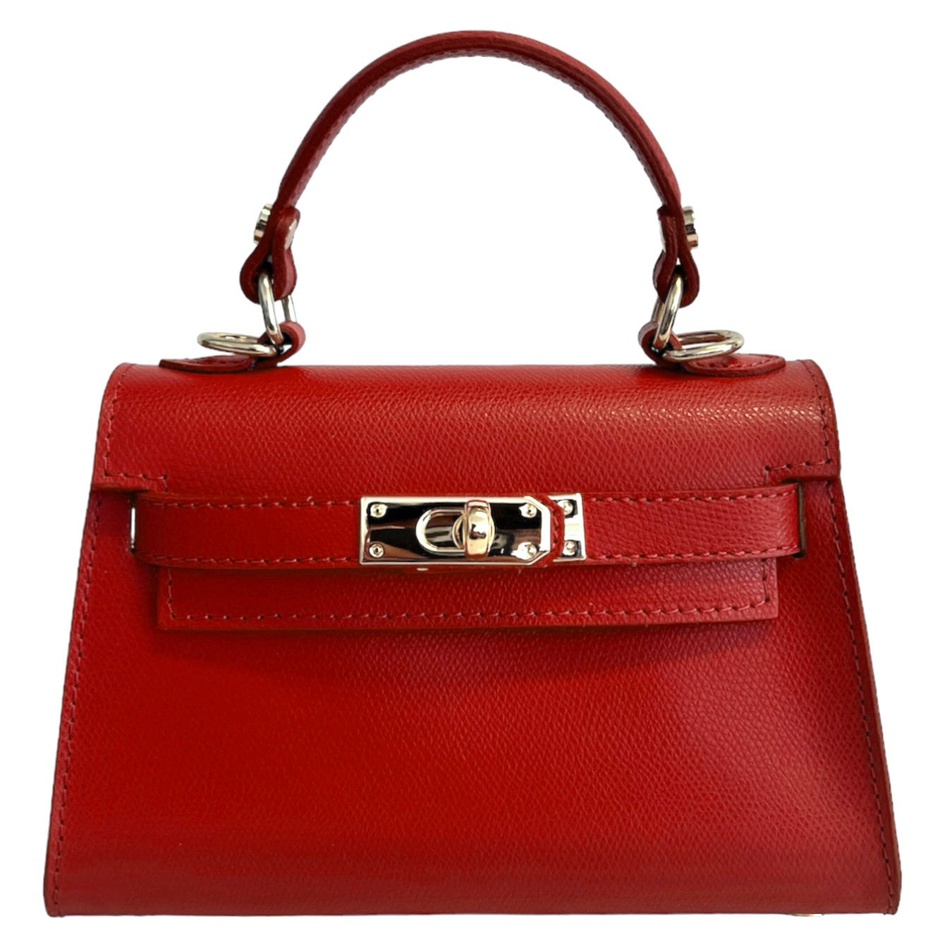 Modarno Borsetta donna "Kelly" in vera pelle Saffiano 21x8x14 cm
