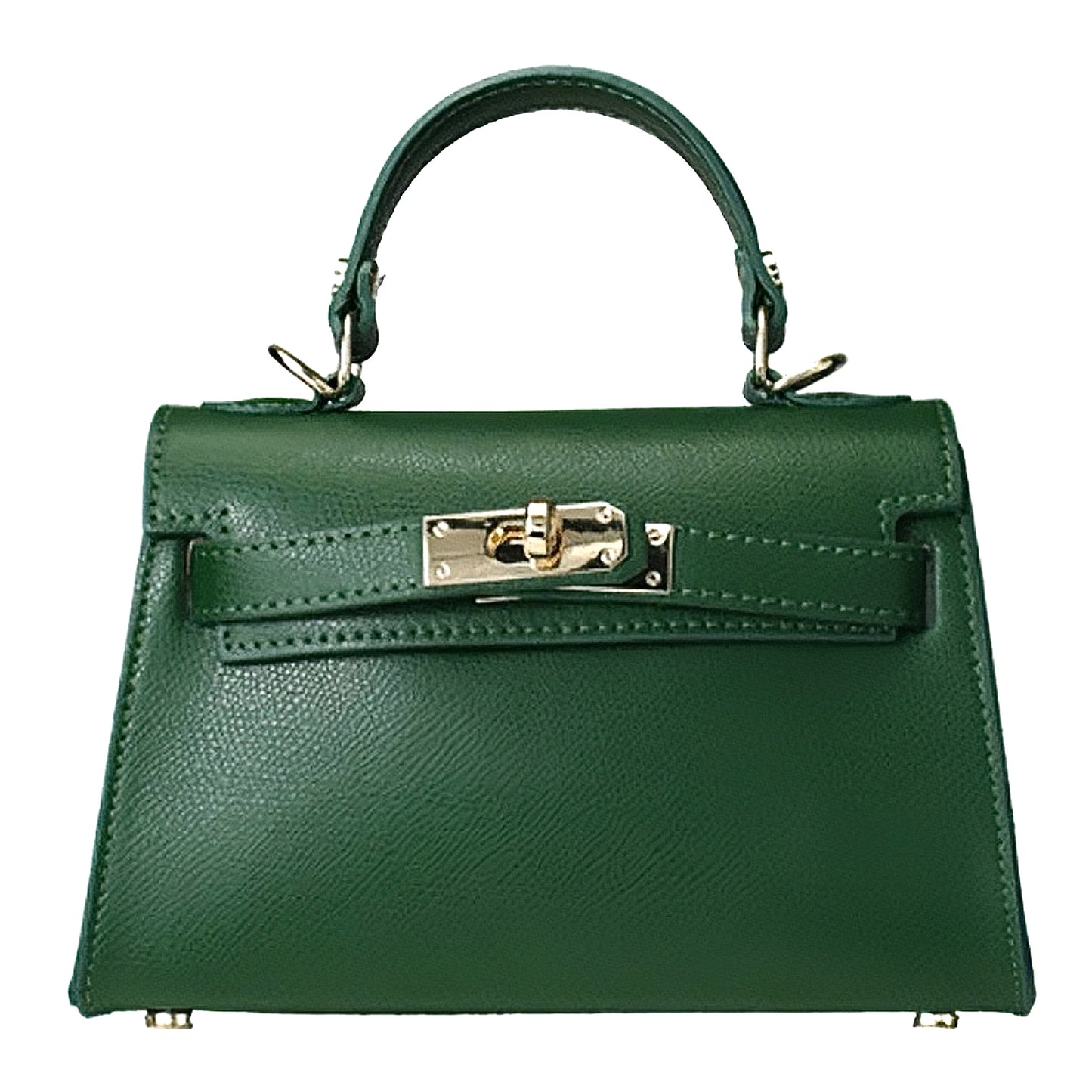 Modarno Borsetta donna "Kelly" in vera pelle Saffiano 21x8x14 cm