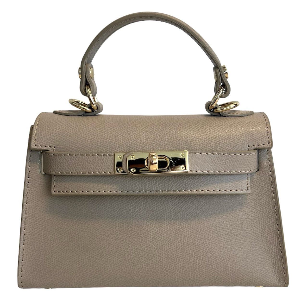 Modarno Borsetta donna "Kelly" in vera pelle Saffiano 21x8x14 cm
