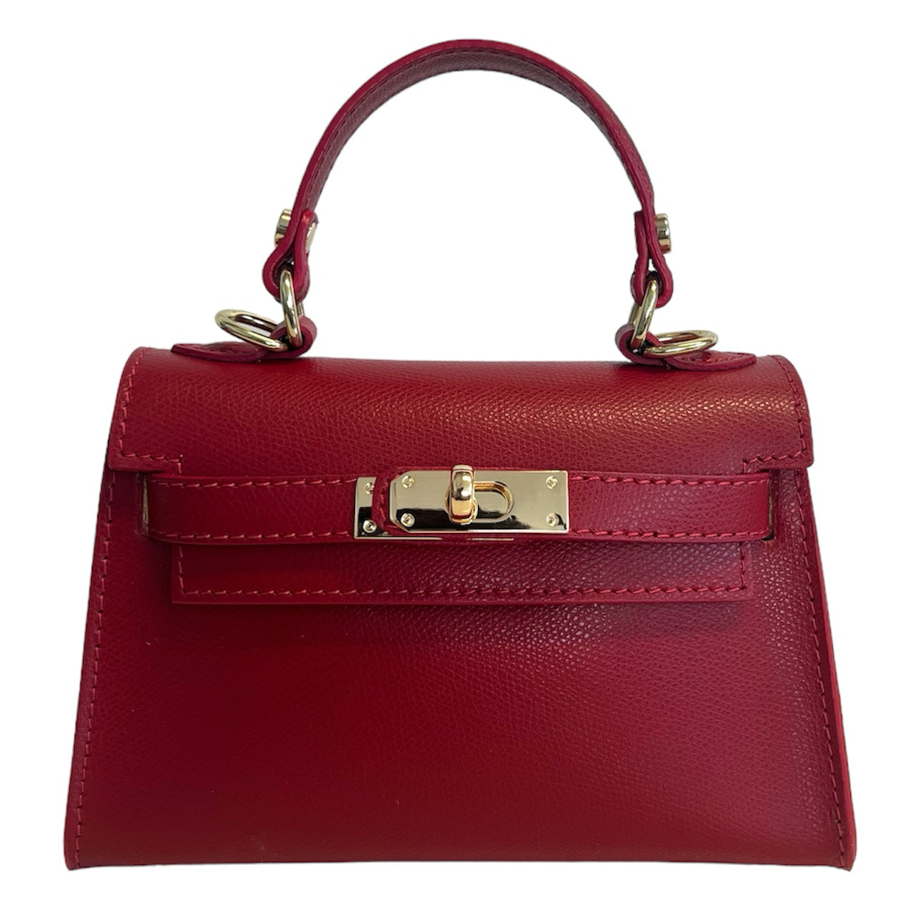 Modarno Borsetta donna "Kelly" in vera pelle Saffiano 21x8x14 cm