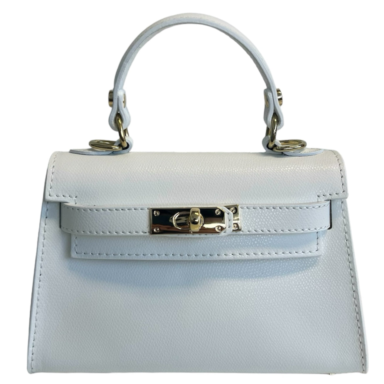 Modarno Borsetta donna "Kelly" in vera pelle Saffiano 21x8x14 cm
