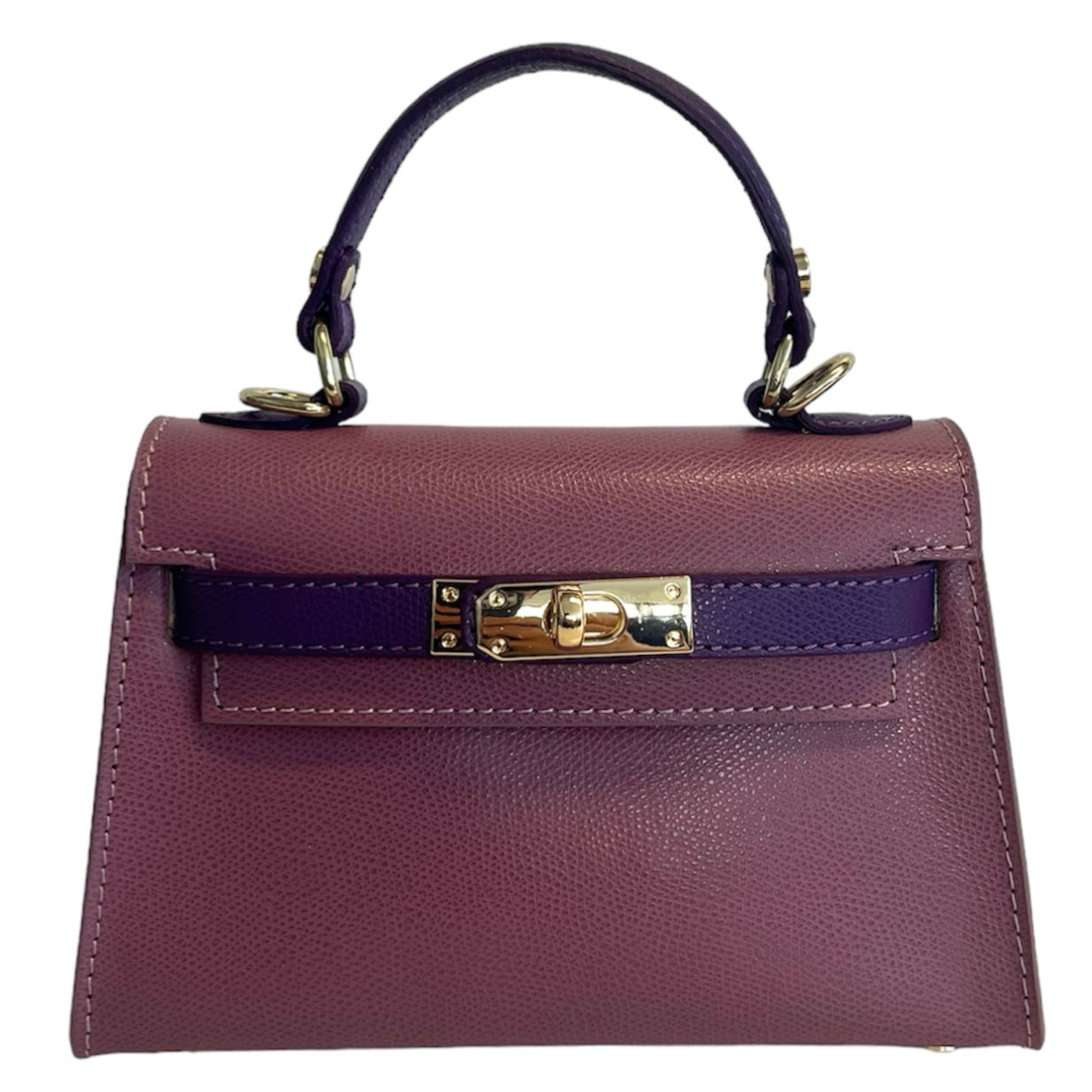 Modarno Borsetta donna "Kelly" in vera pelle Saffiano 21x8x14 cm