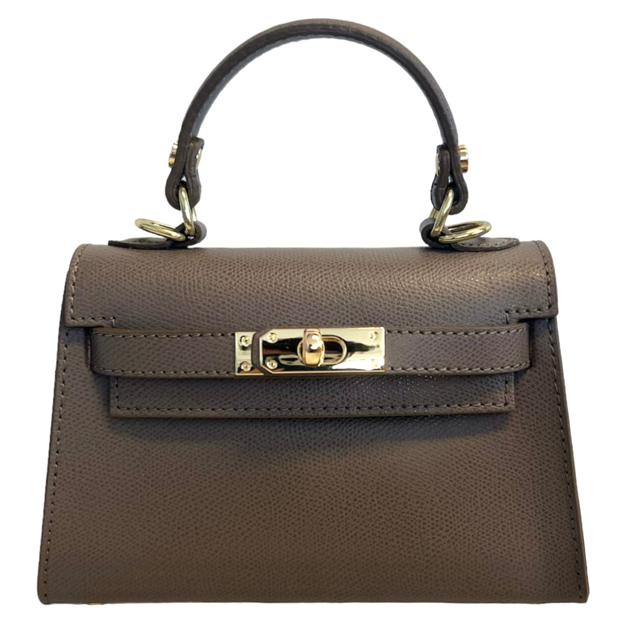 Modarno Borsetta donna "Kelly" in vera pelle Saffiano 21x8x14 cm