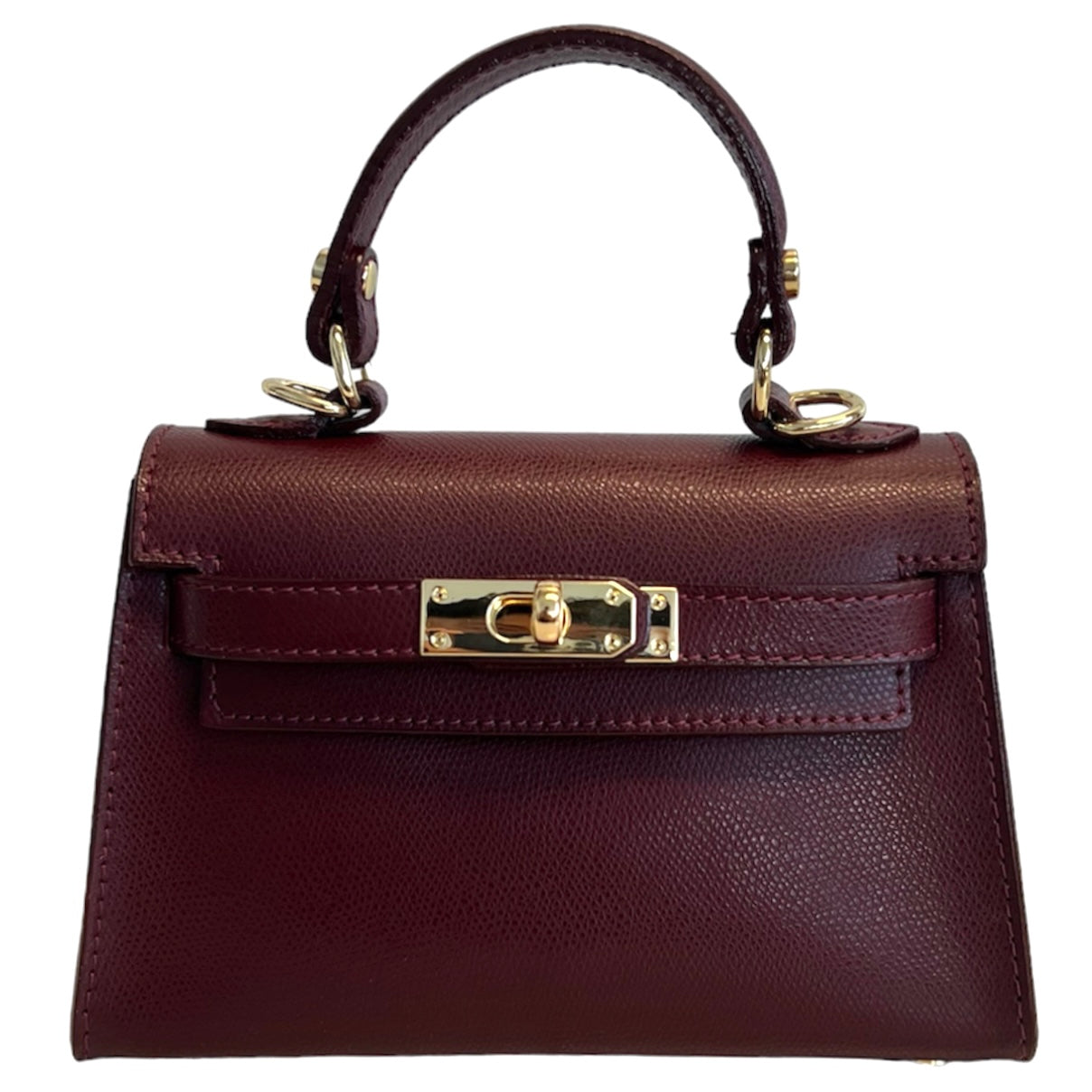Modarno Borsetta donna "Kelly" in vera pelle Saffiano 21x8x14 cm