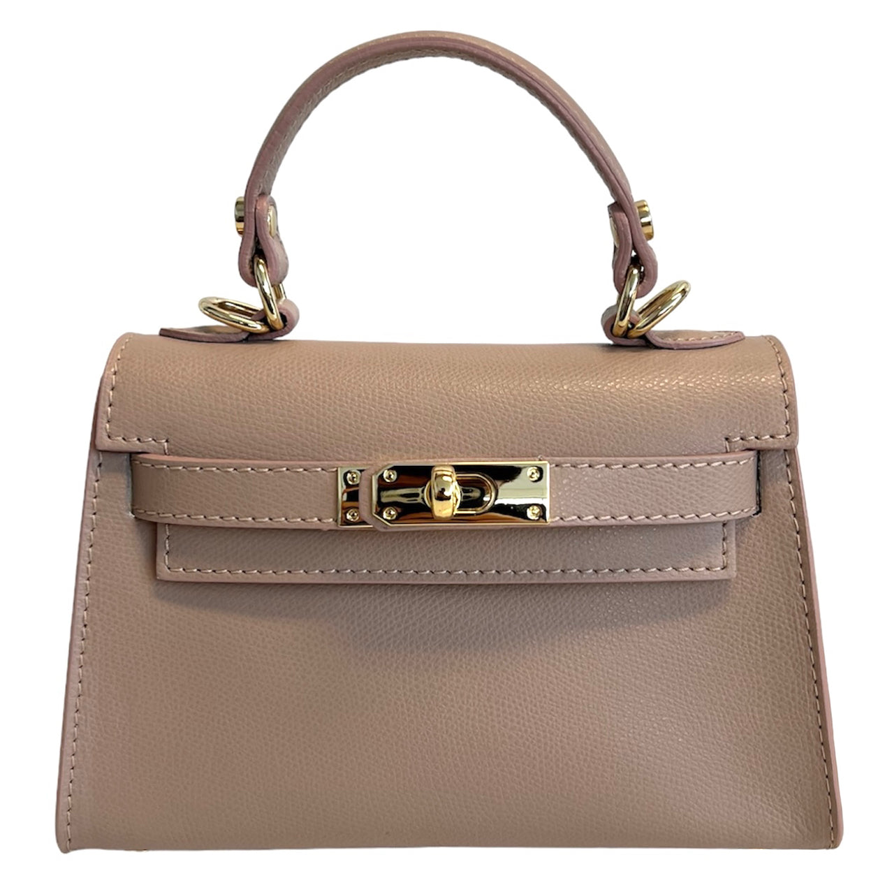 Modarno Borsetta donna "Kelly" in vera pelle Saffiano 21x8x14 cm