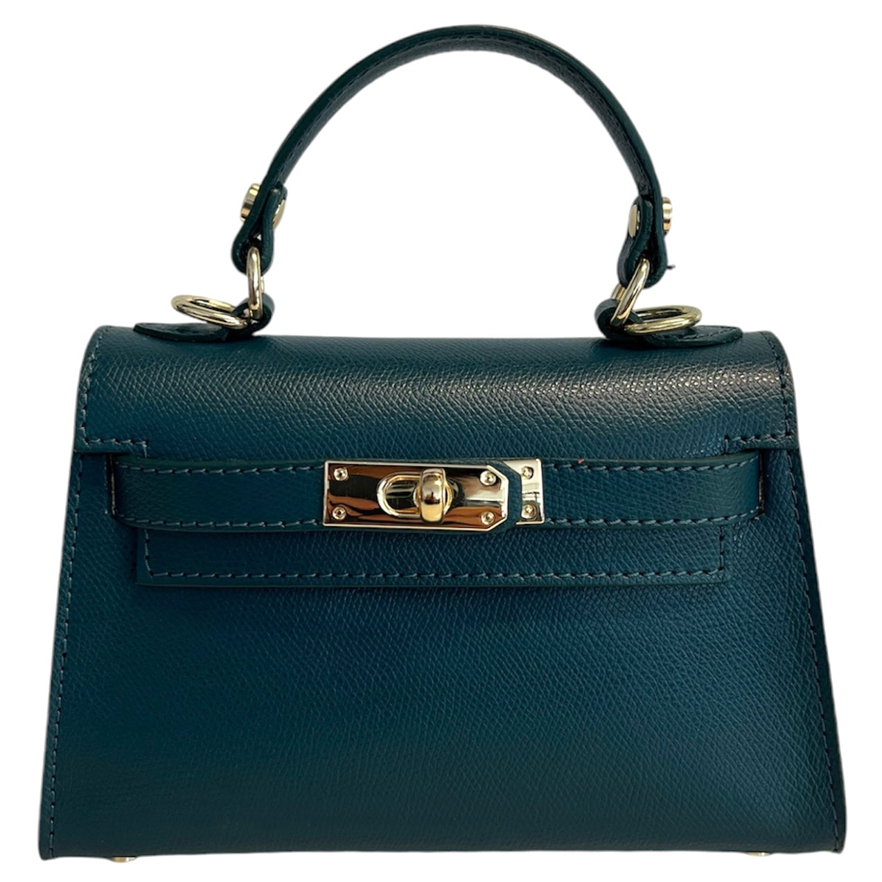 Modarno Borsetta donna "Kelly" in vera pelle Saffiano 21x8x14 cm