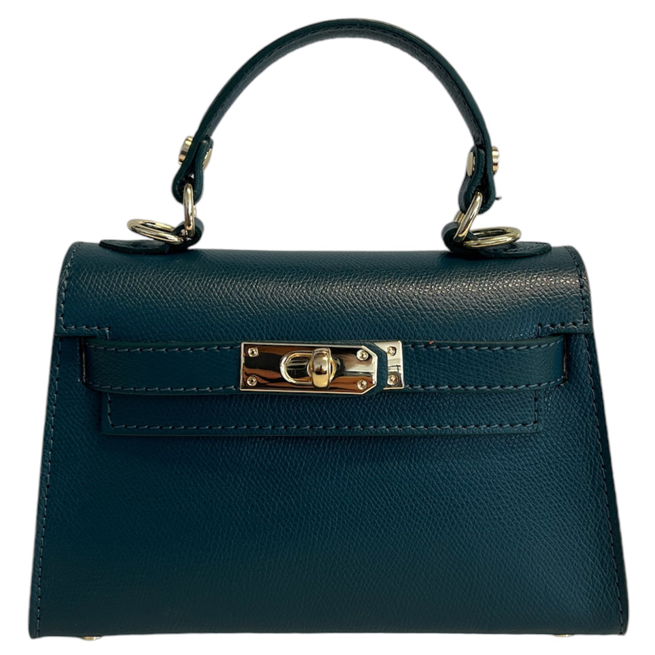 Modarno Borsetta donna "Kelly" in vera pelle Saffiano 21x8x14 cm