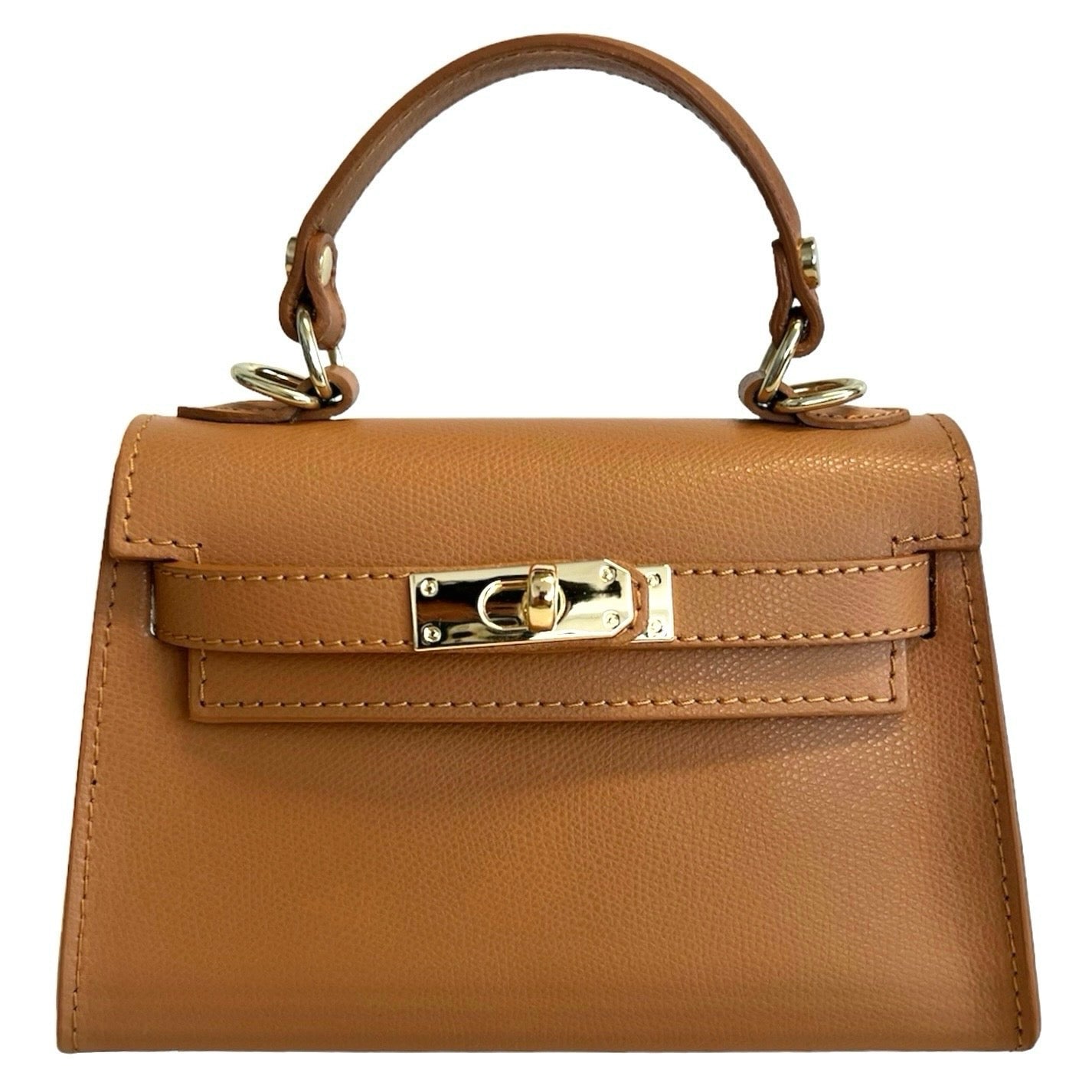 Modarno Borsetta donna "Kelly" in vera pelle Saffiano 21x8x14 cm
