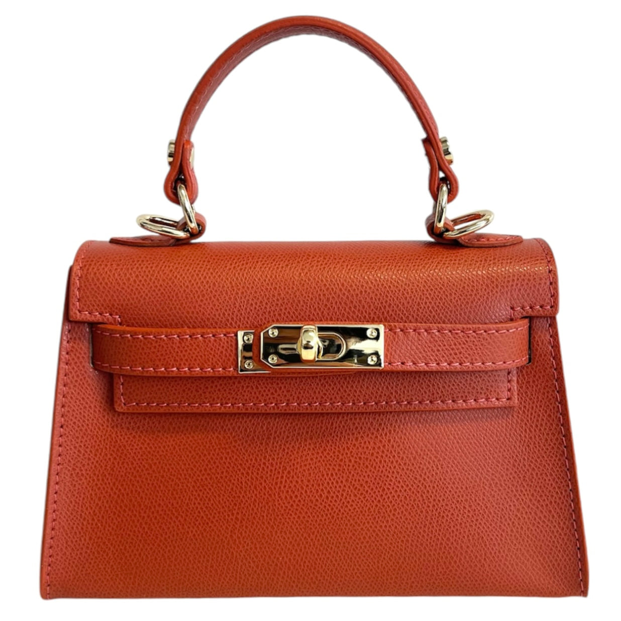 Modarno Borsetta donna "Kelly" in vera pelle Saffiano 21x8x14 cm