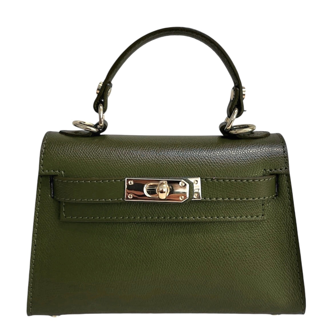 Modarno Borsetta donna "Kelly" in vera pelle Saffiano 21x8x14 cm