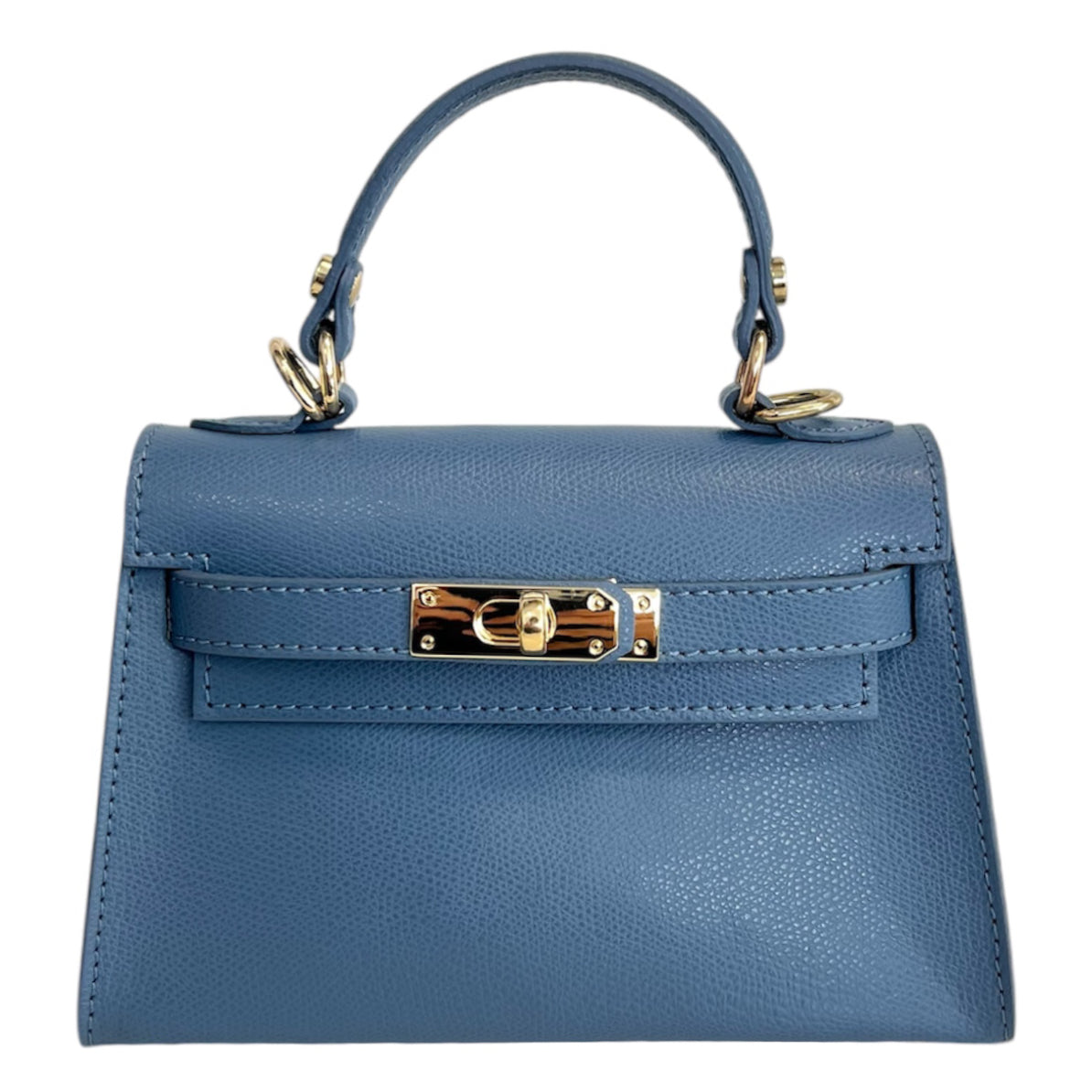 Modarno Borsetta donna "Kelly" in vera pelle Saffiano 21x8x14 cm