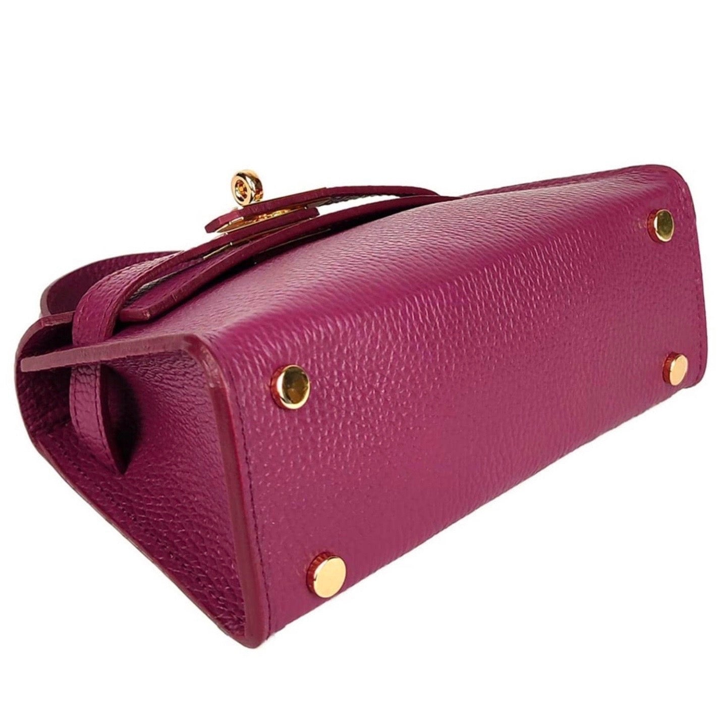 Modarno Borsetta donna "Kelly" in vera pelle Dollaro 21x8x14 cm