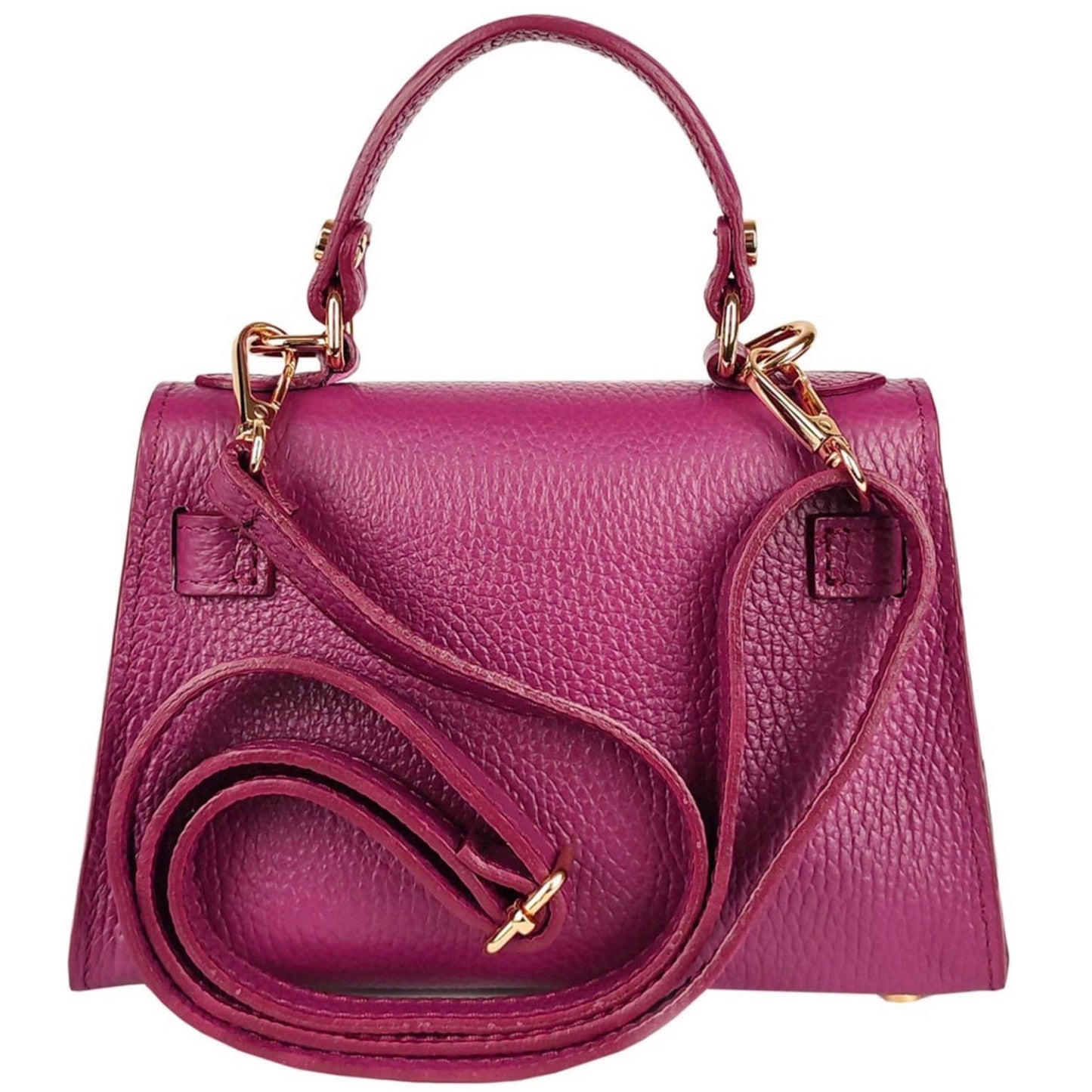 Modarno Borsetta donna "Kelly" in vera pelle Dollaro 21x8x14 cm