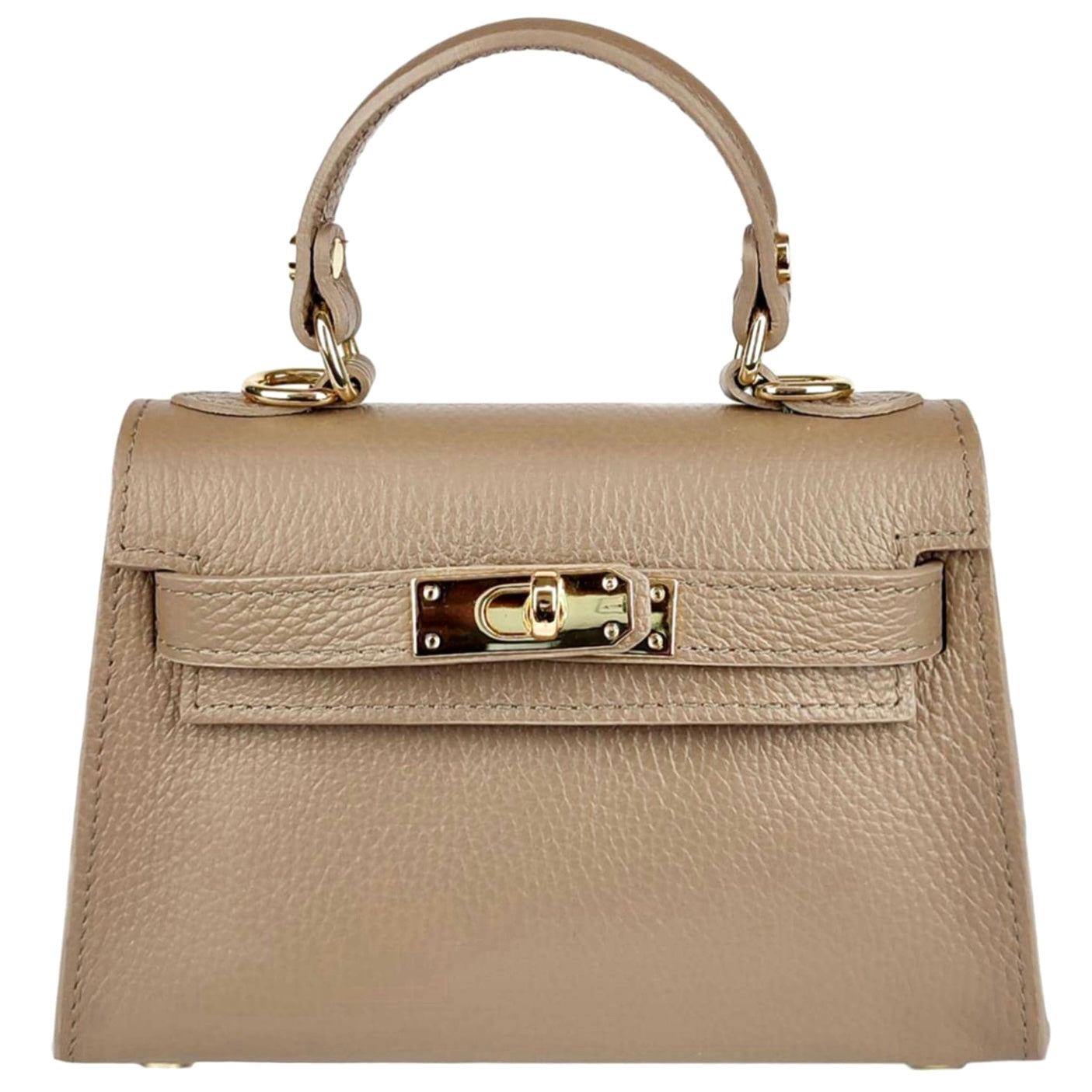 Modarno Borsetta donna "Kelly" in vera pelle Dollaro 21x8x14 cm