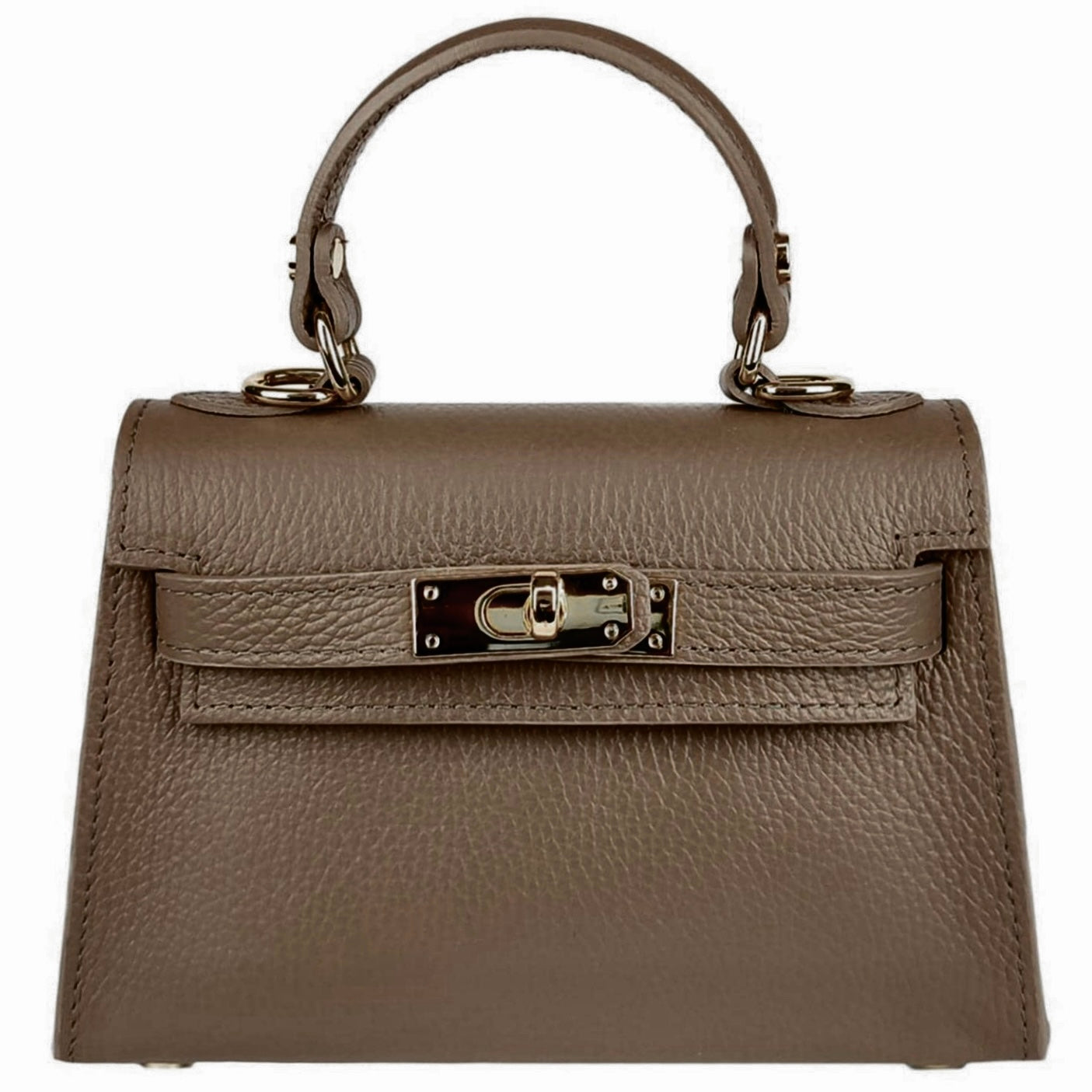 Modarno Borsetta donna "Kelly" in vera pelle Dollaro 21x8x14 cm