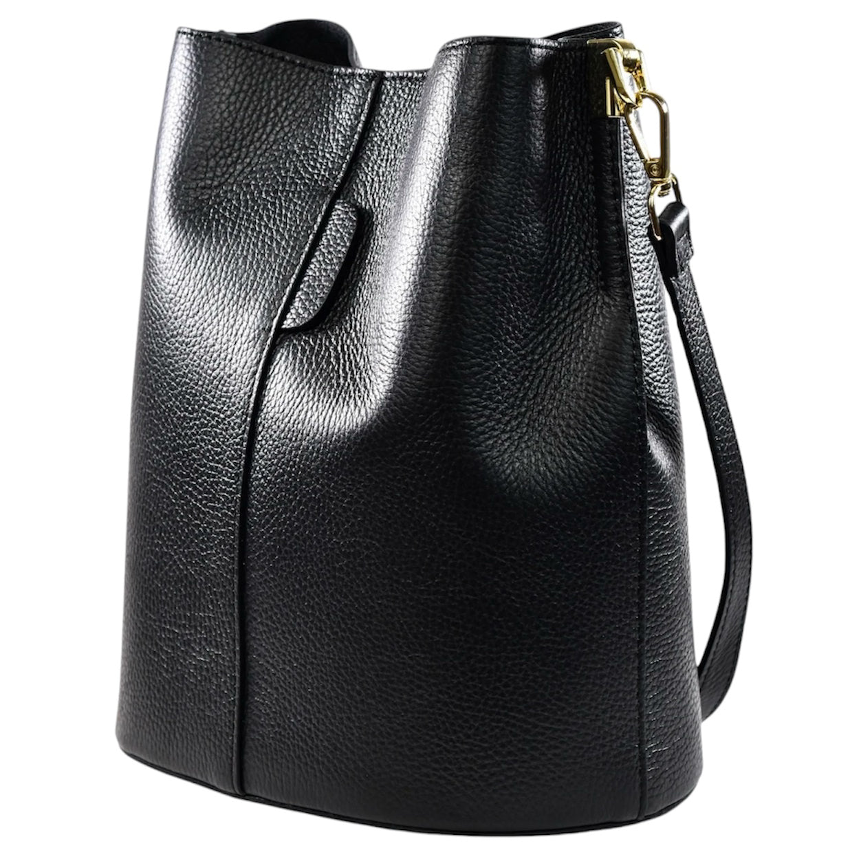 Modarno Borsetta a Secchiello Giulia in Vera Pelle Dollaro 23x16x27 cm