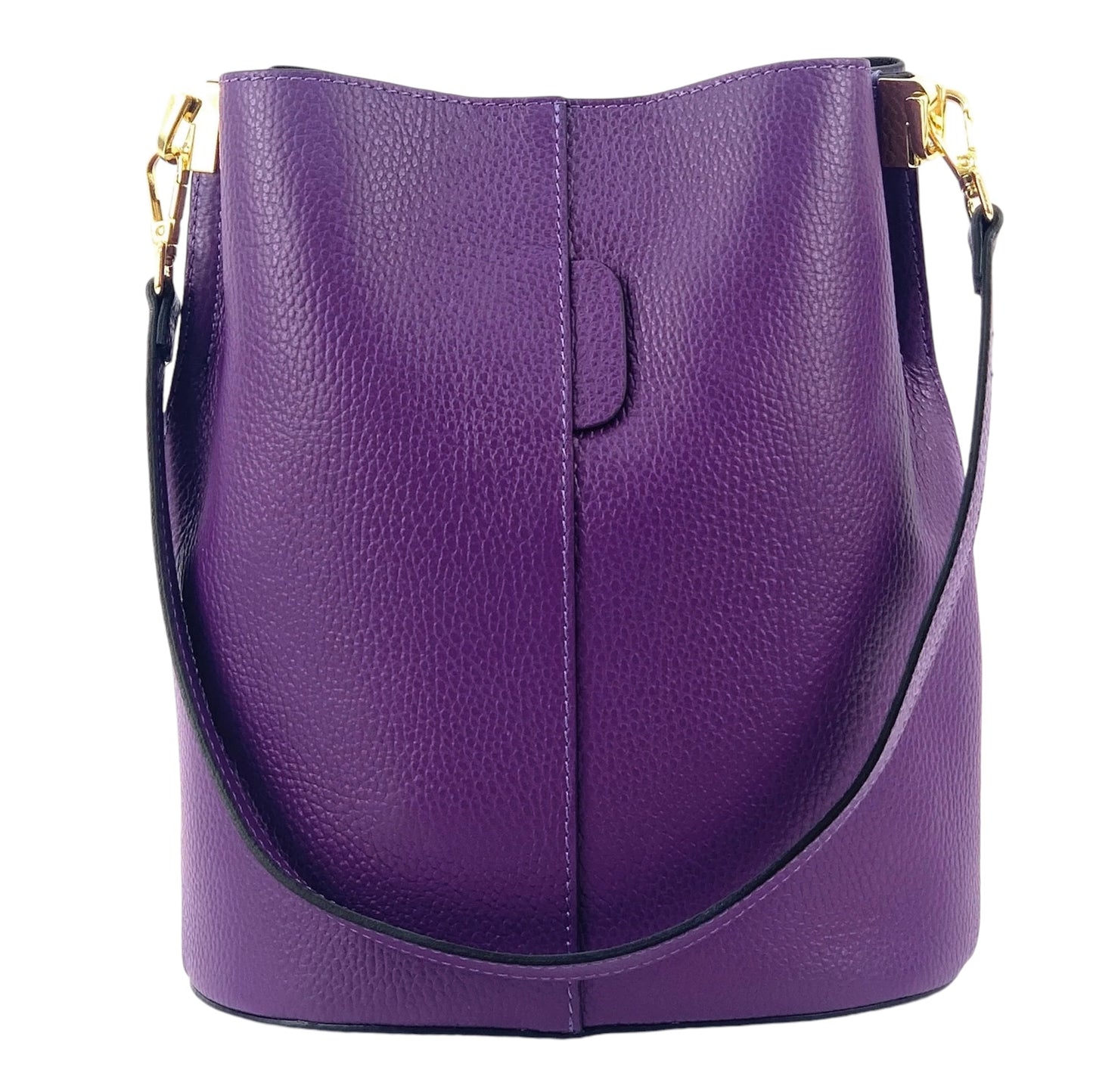 Modarno Borsetta a Secchiello Giulia in Vera Pelle Dollaro 23x16x27 cm
