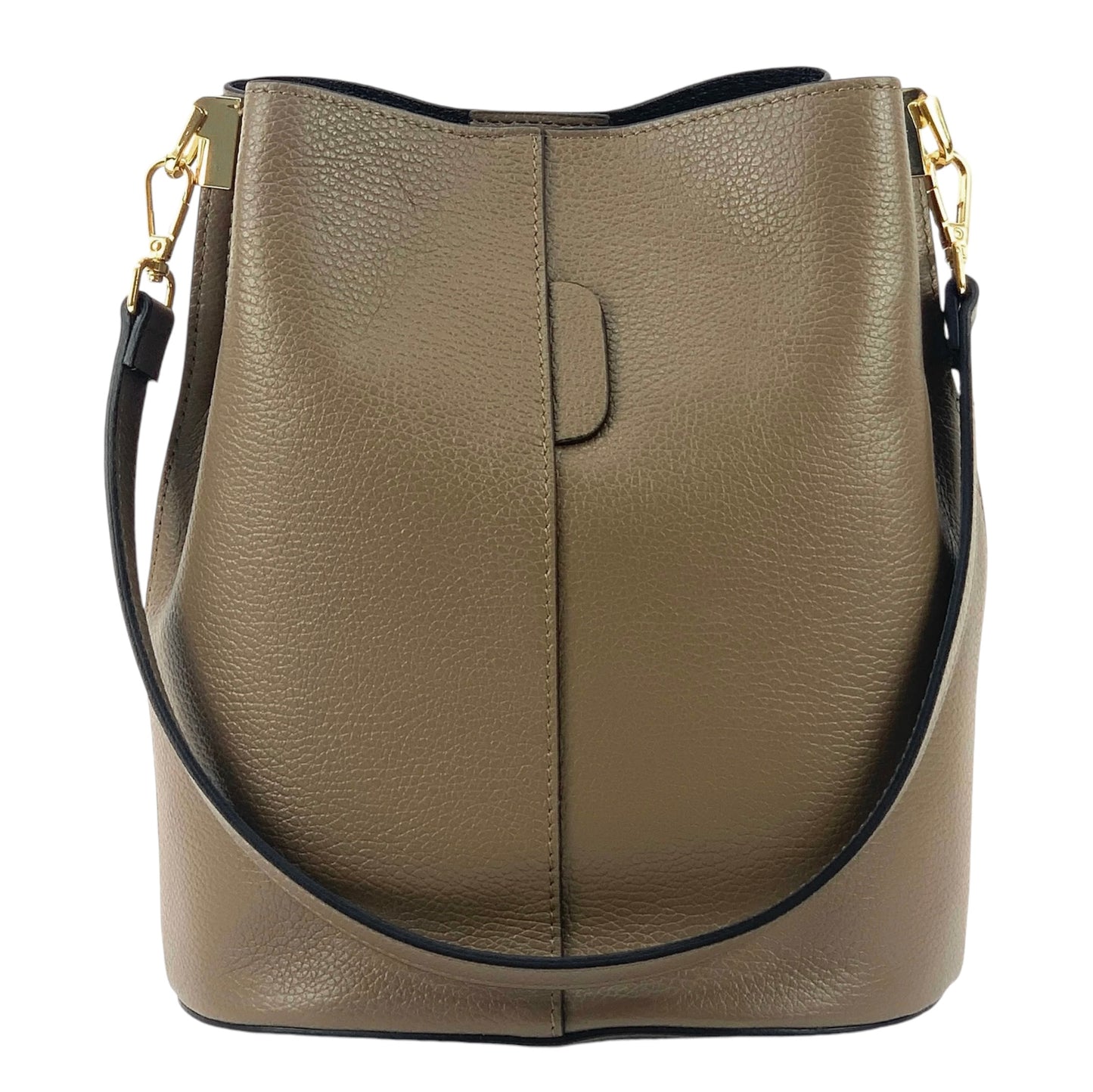 Modarno Borsetta a Secchiello Giulia in Vera Pelle Dollaro 23x16x27 cm