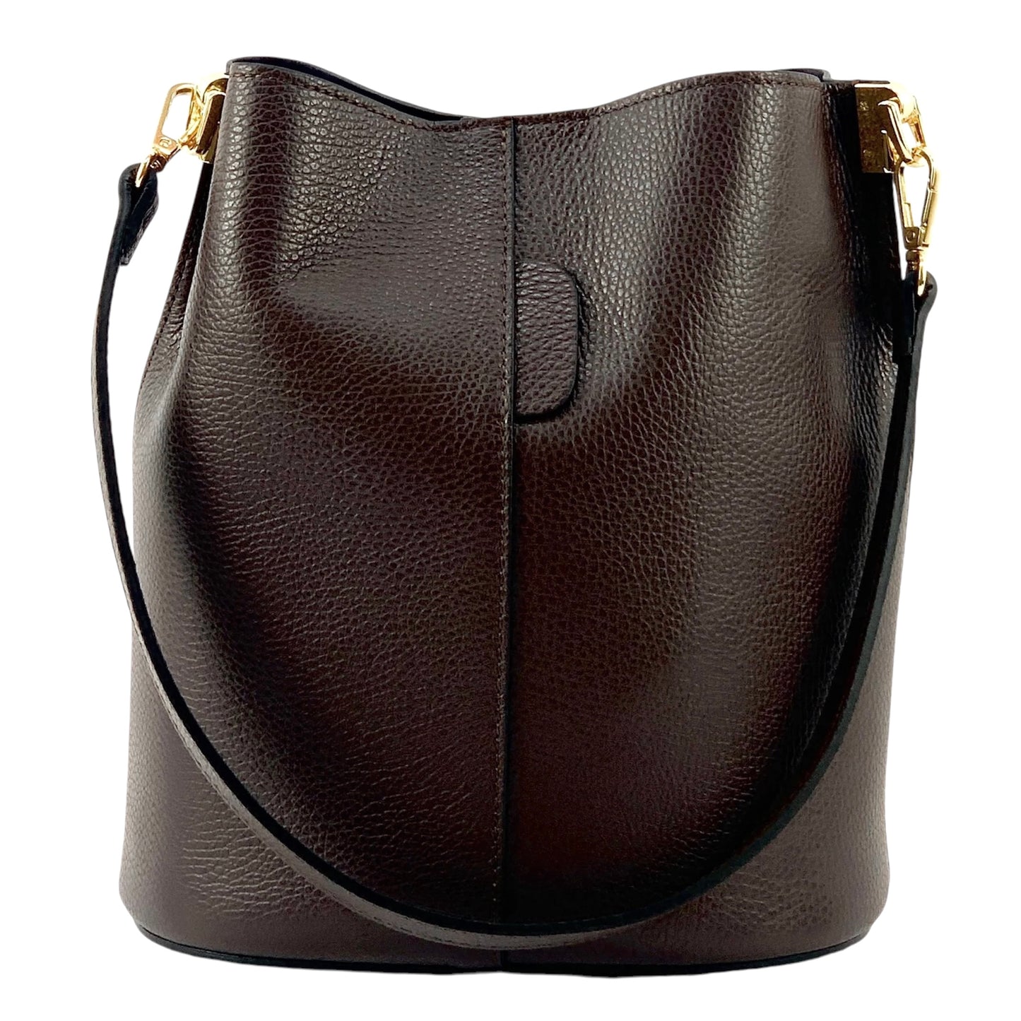 Modarno Borsetta a Secchiello Giulia in Vera Pelle Dollaro 23x16x27 cm
