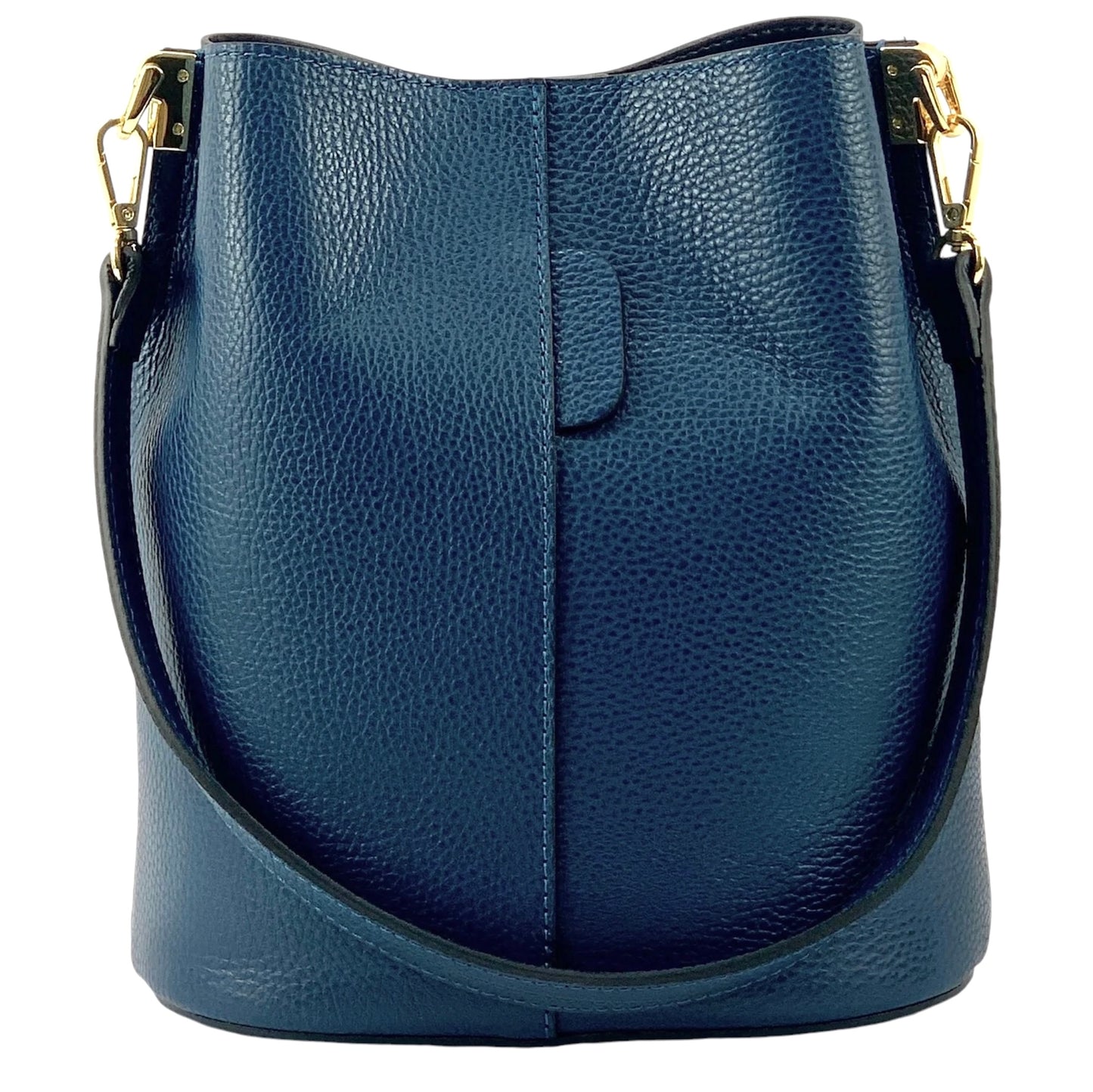 Modarno Borsetta a Secchiello Giulia in Vera Pelle Dollaro 23x16x27 cm