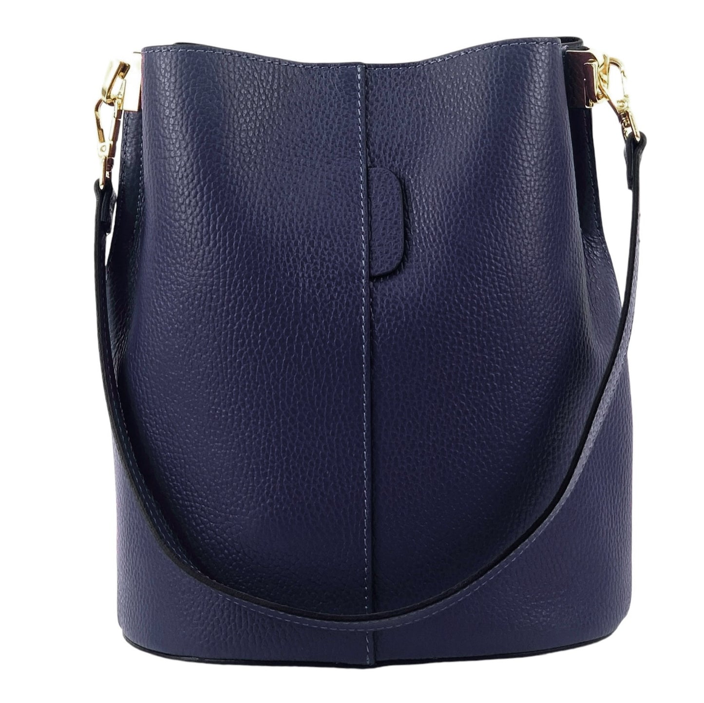 Modarno Borsetta a Secchiello Giulia in Vera Pelle Dollaro 23x16x27 cm