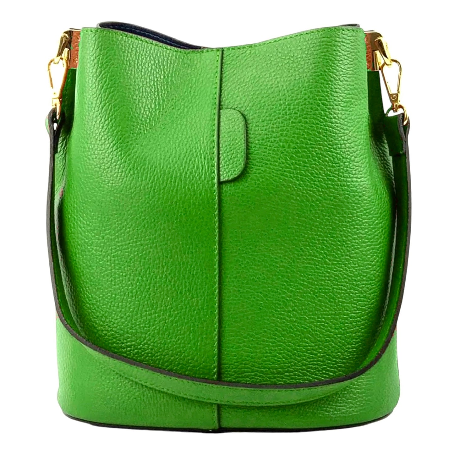 Modarno Borsetta a Secchiello Giulia in Vera Pelle Dollaro 23x16x27 cm