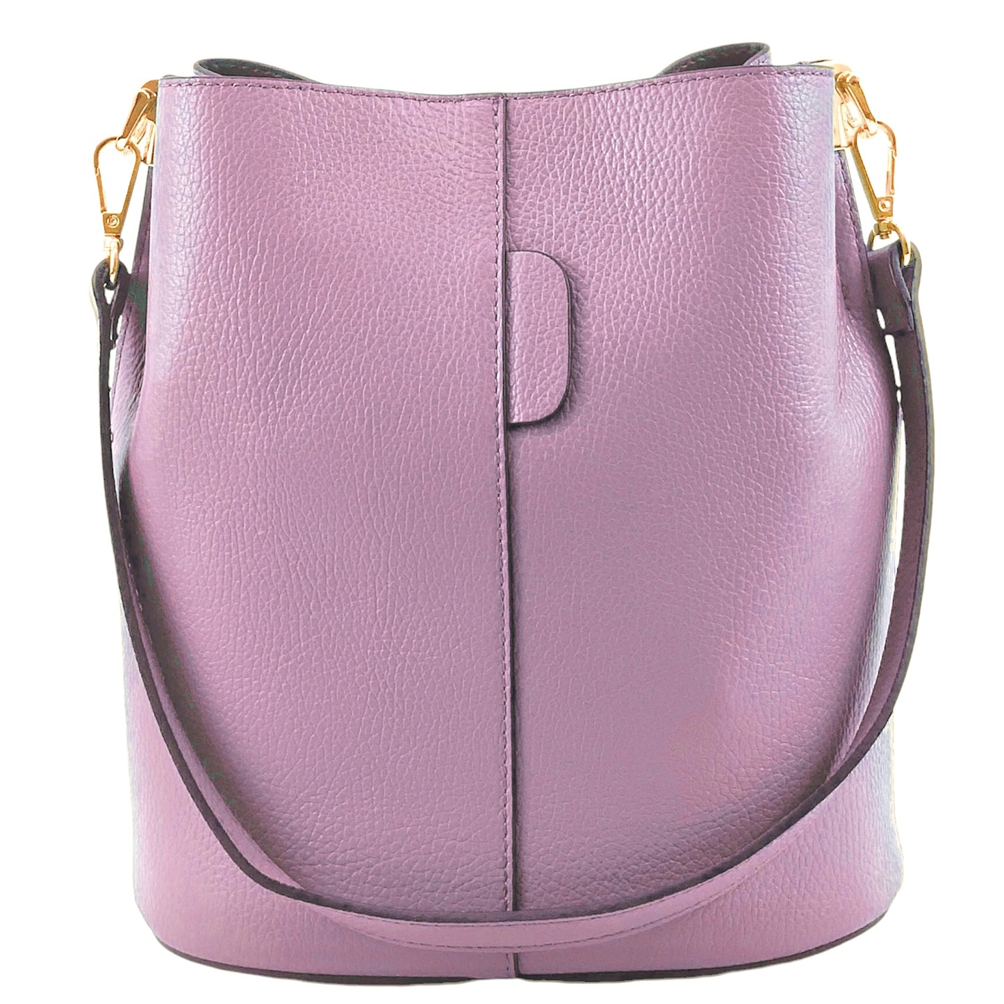 Modarno Borsetta a Secchiello Giulia in Vera Pelle Dollaro 23x16x27 cm