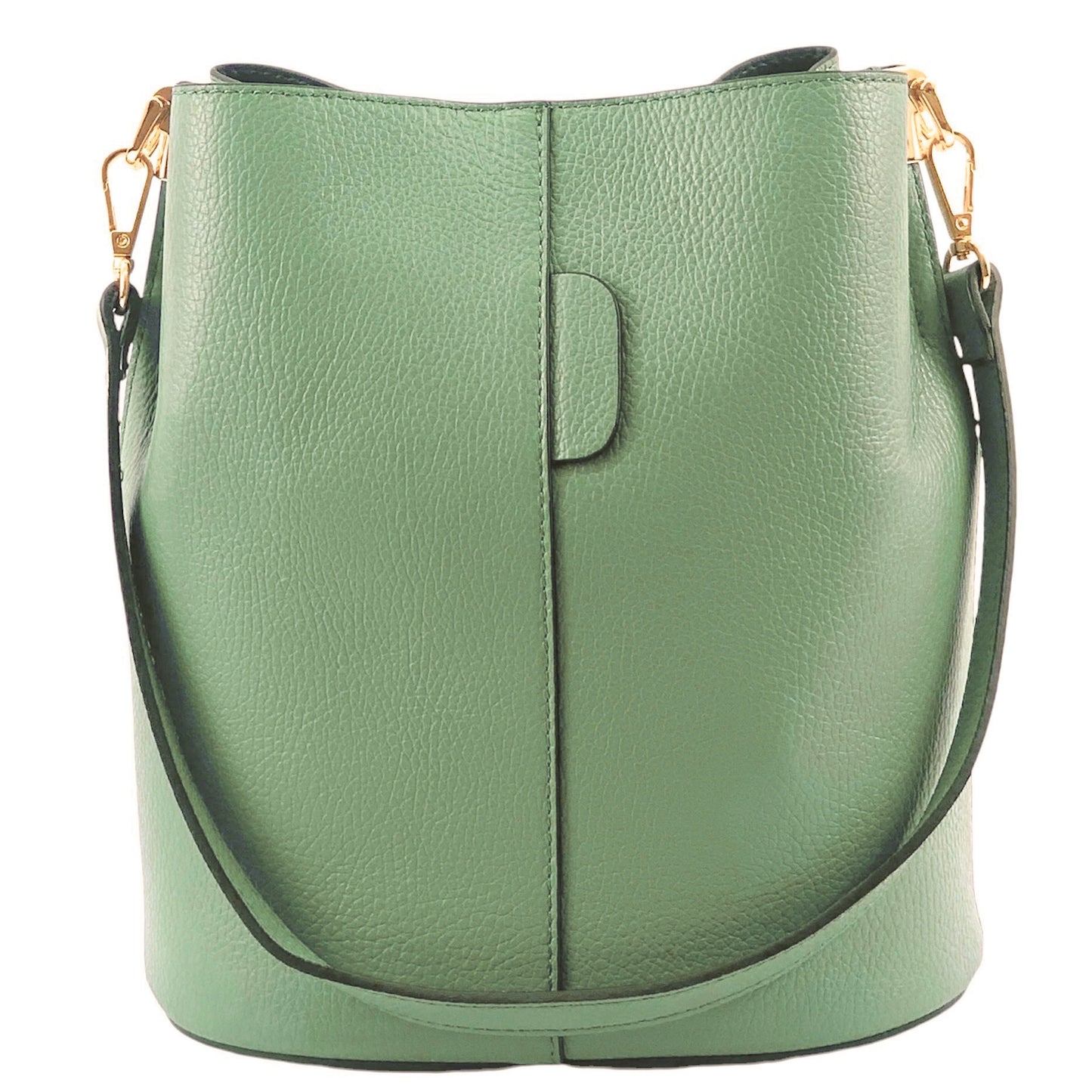 Modarno Borsetta a Secchiello Giulia in Vera Pelle Dollaro 23x16x27 cm