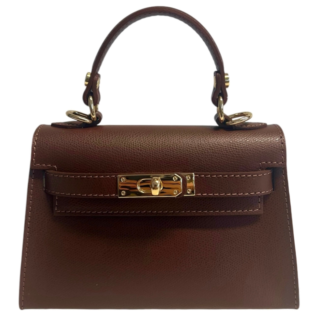 Modarno Borsetta donna "Kelly" in vera pelle Saffiano 21x8x14 cm