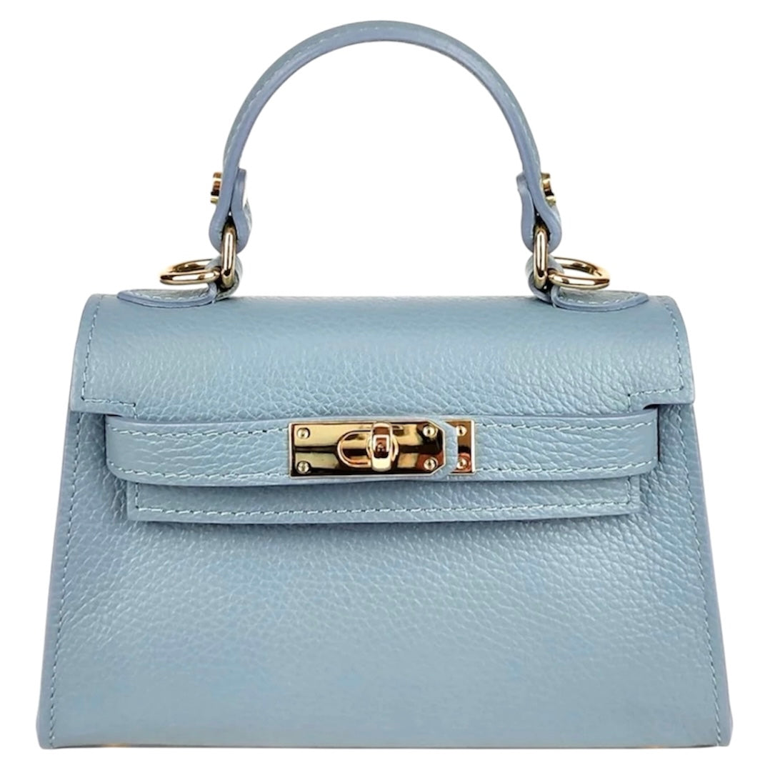 Modarno Borsetta donna "Kelly" in vera pelle Dollaro 21x8x14 cm