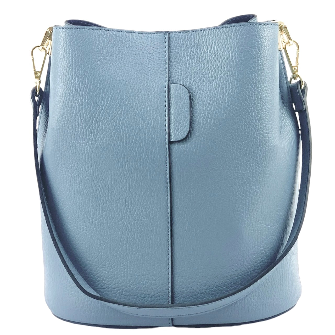 Modarno Borsetta a Secchiello Giulia in Vera Pelle Dollaro 23x16x27 cm